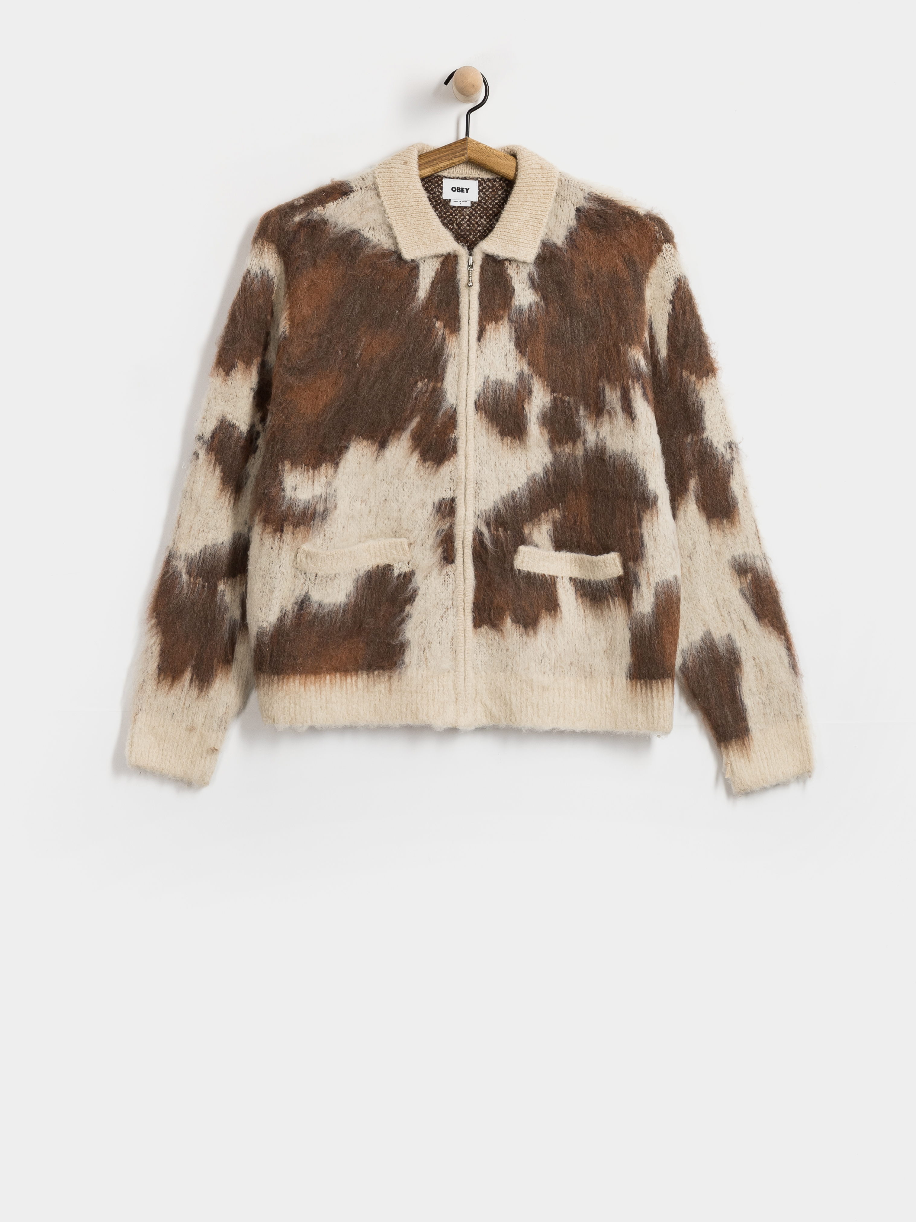 Svetr OBEY Cow Pattern Zip