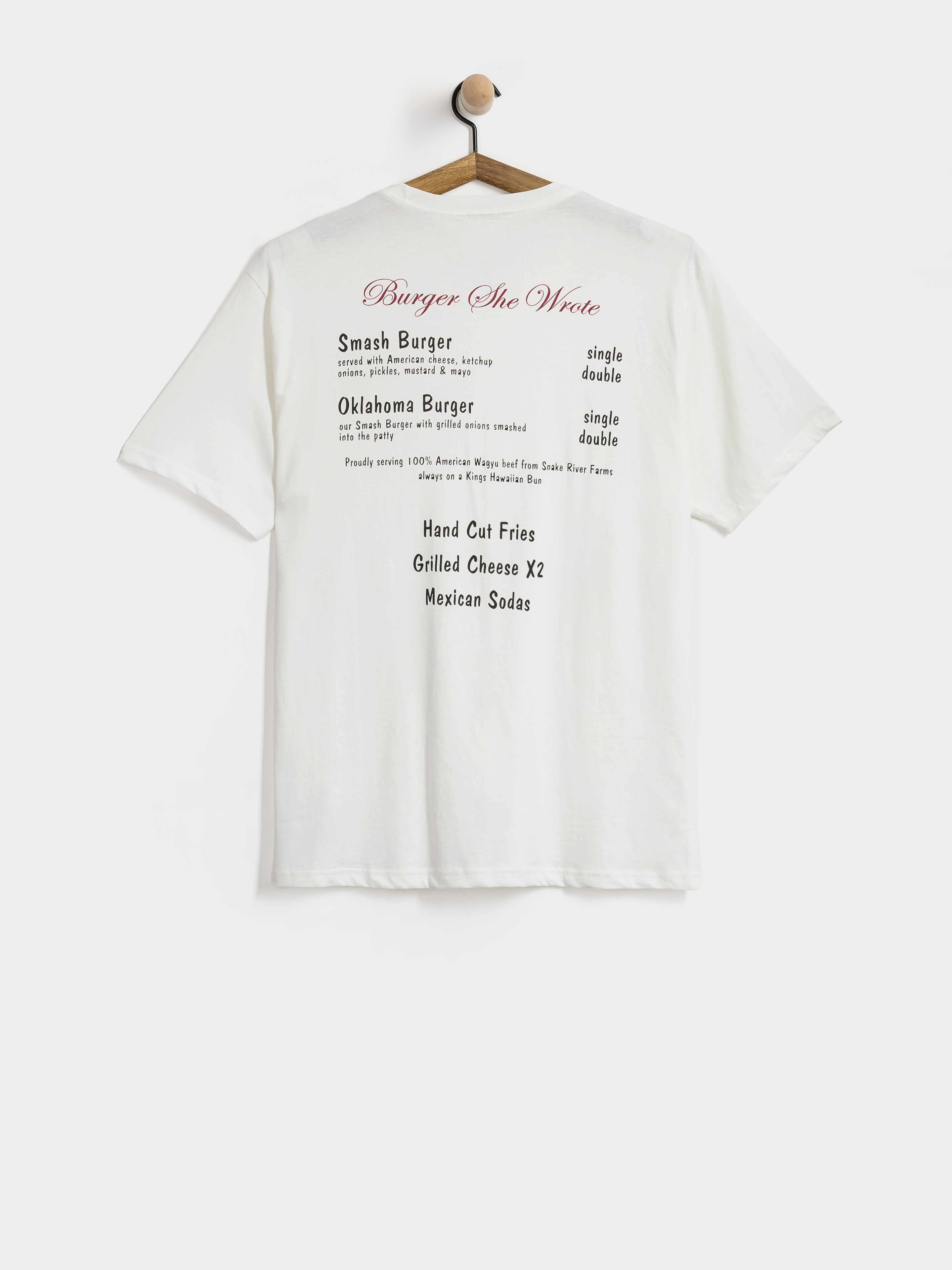 Tričko Brixton Burger She Wrote Pocket (white)
