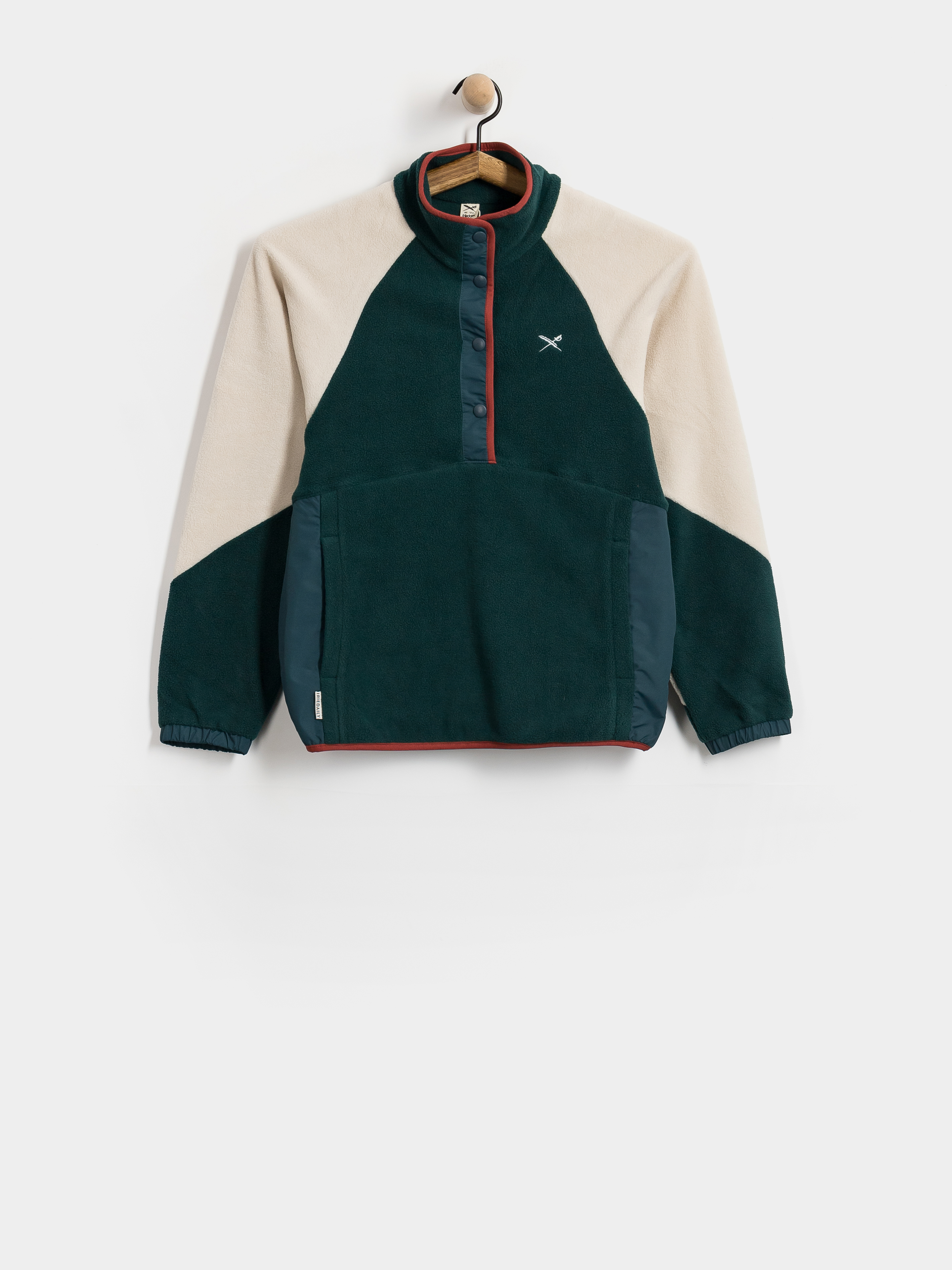 Fleecovu00e1 mikina Iriedaily Holina Mix Troyer Wmn (dark teal)