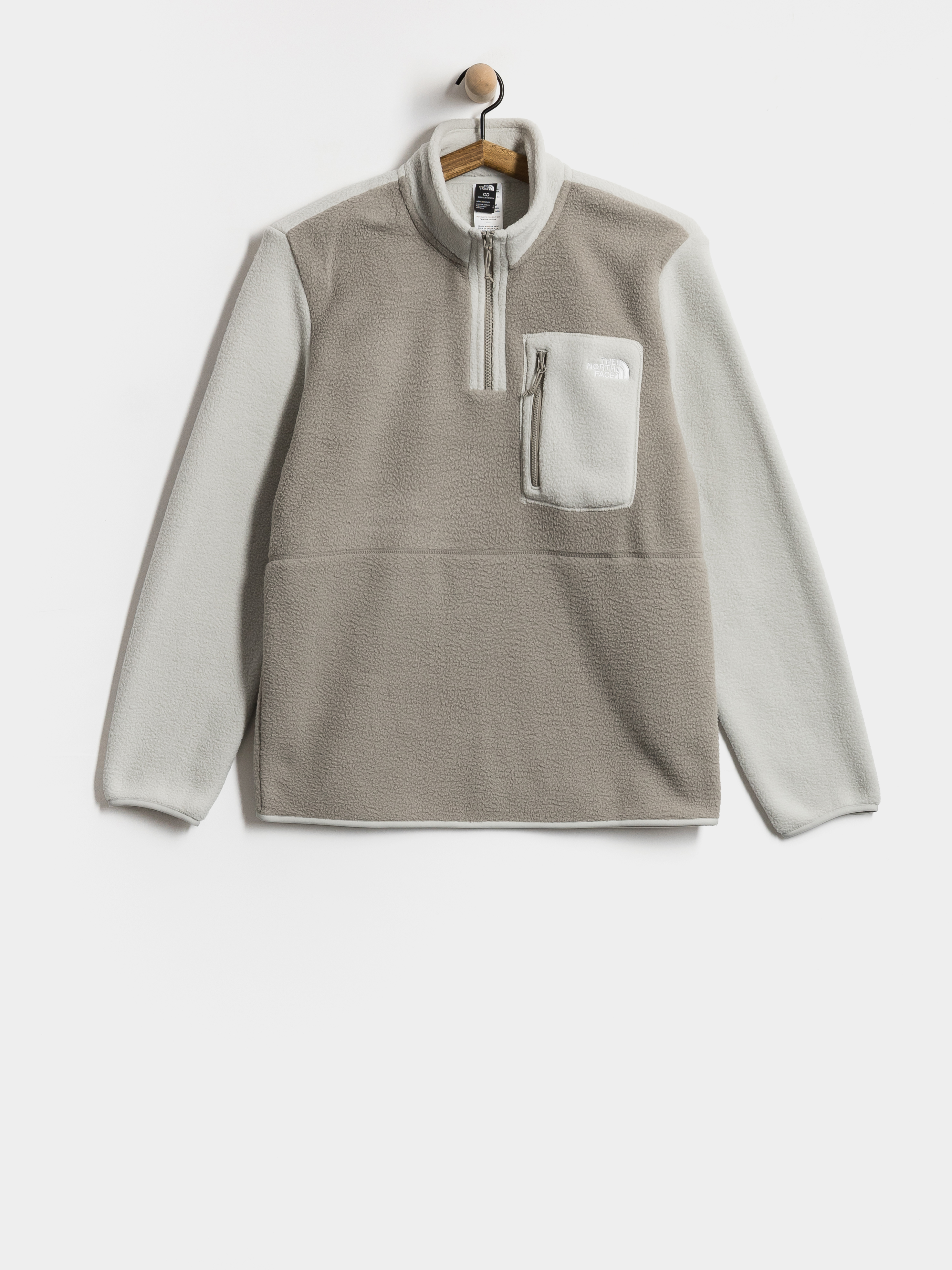 Fleecová mikina The North Face Yumiori 1/4 Zip (stone slab/cumulus cloud)