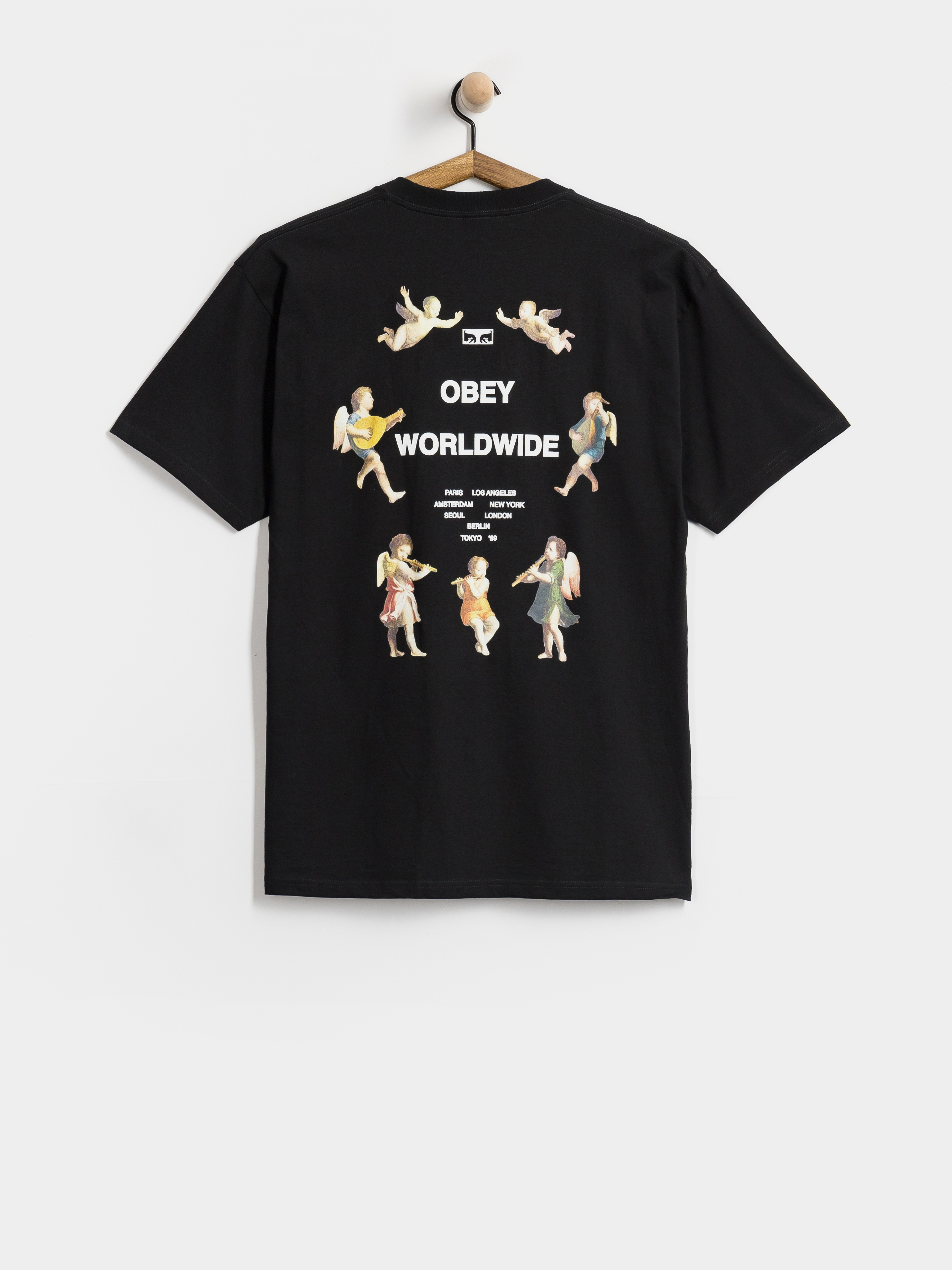 Tričko OBEY Angels Above (black)