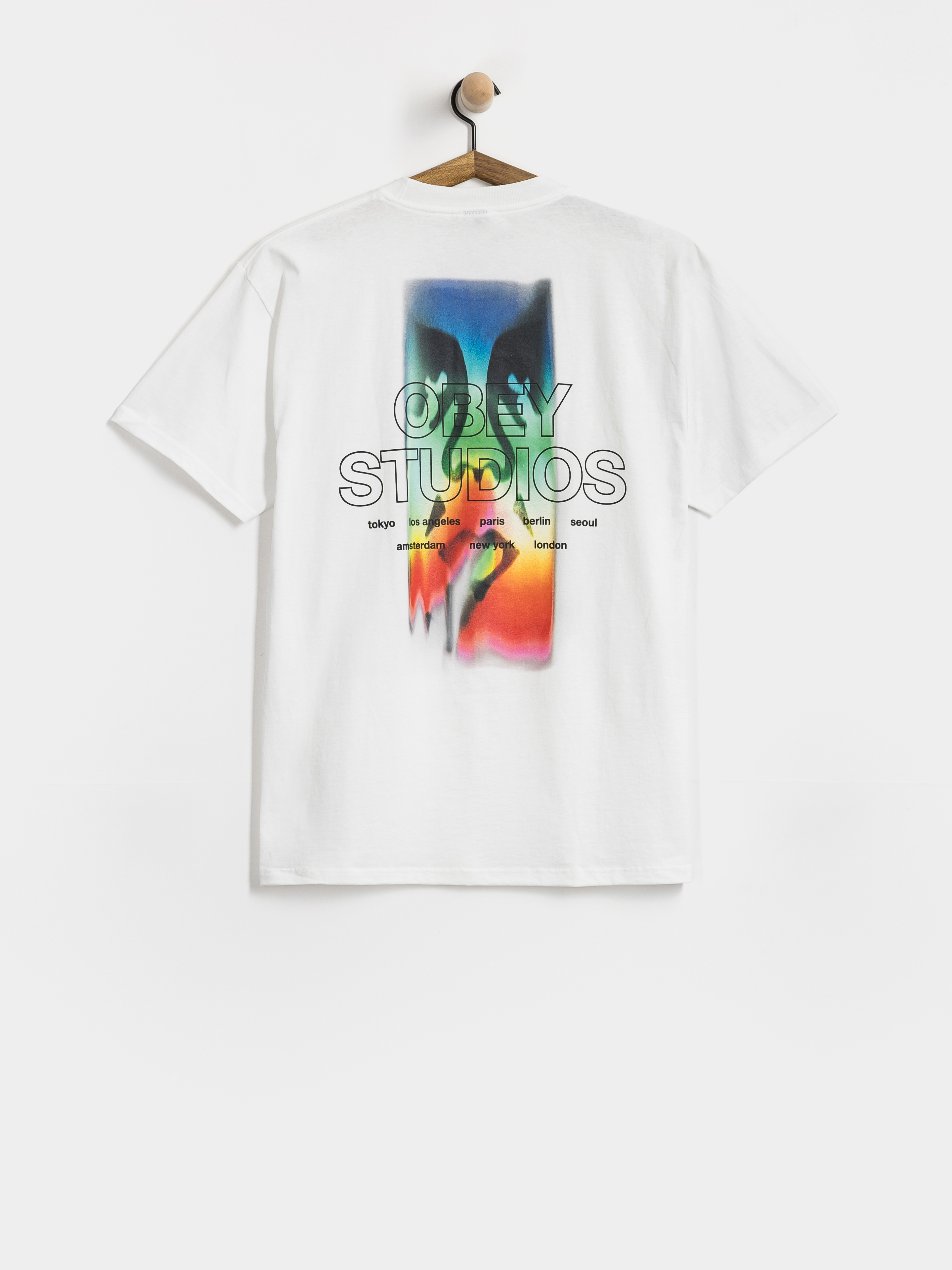 Tričko OBEY Spectrum (white)