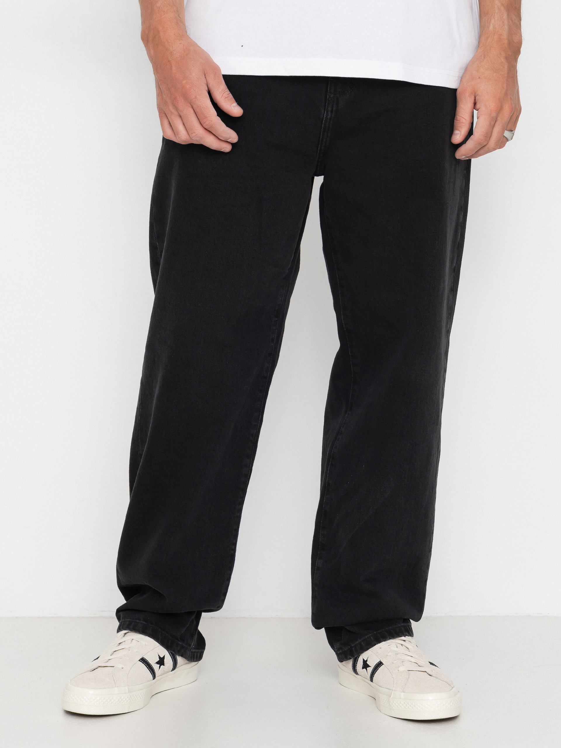 Kalhoty Carhartt WIP Aaron (black/stone washed)