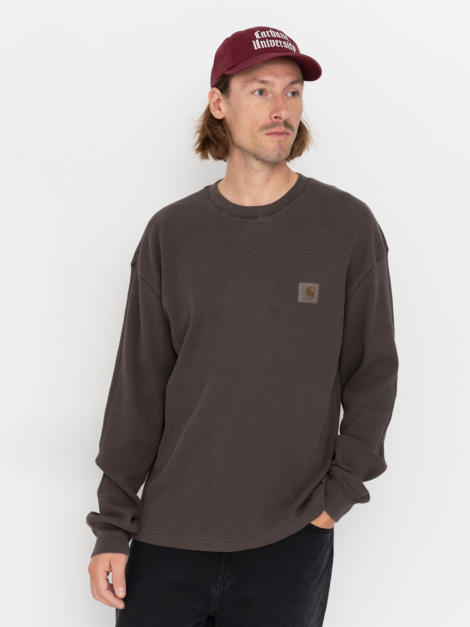 Triko Carhartt WIP Vista Waffle (tobacco/garment dyed)