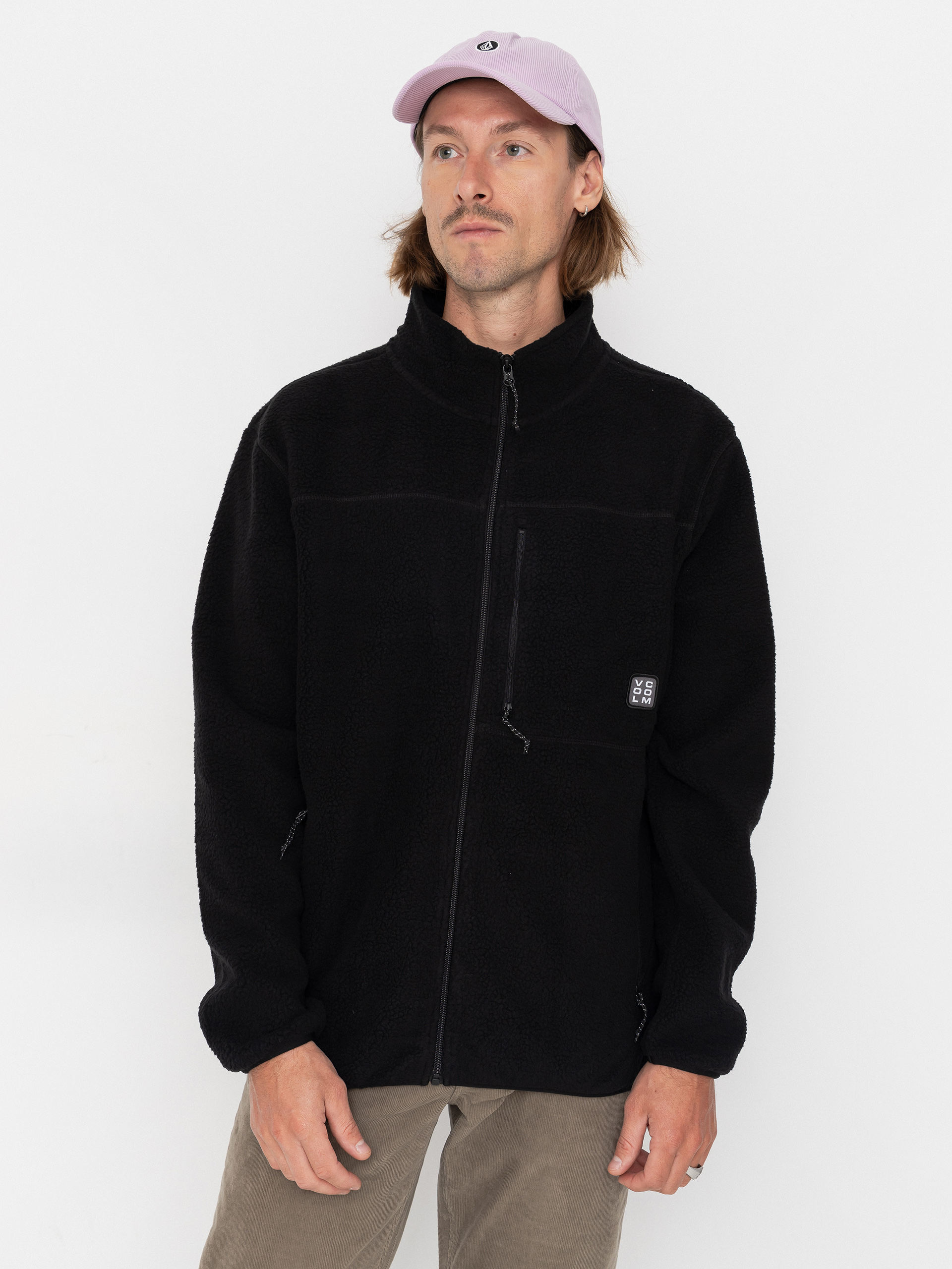 Mikina Volcom Nelson Sherpa Full Zip (black)