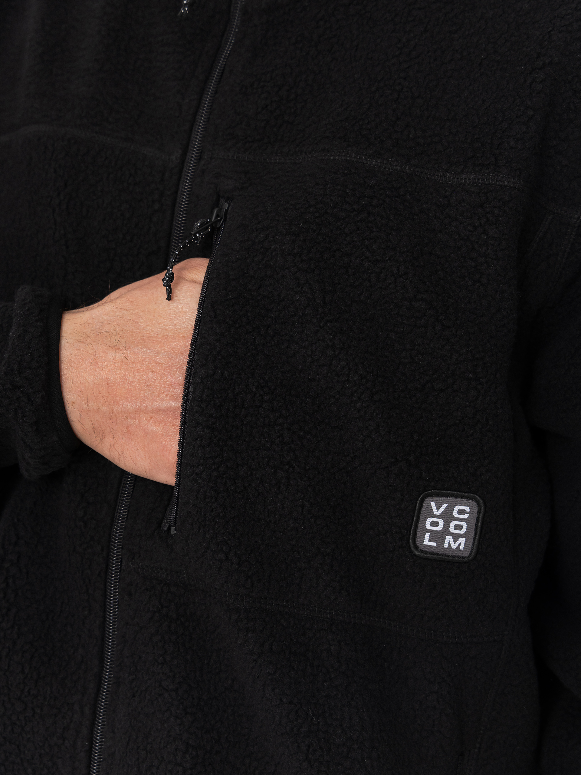 Mikina Volcom Nelson Sherpa Full Zip (black)