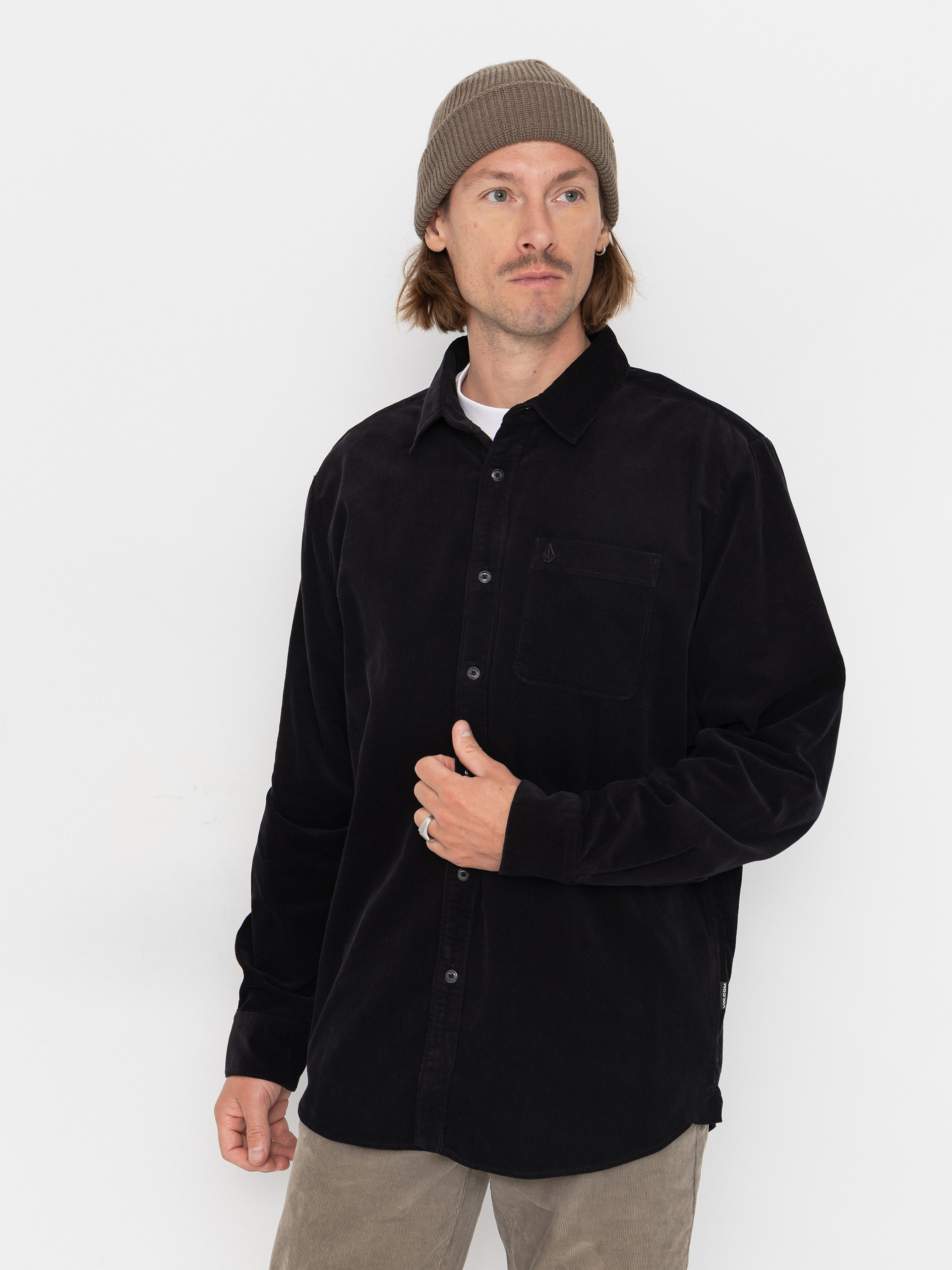 Košile Volcom Zander Cord Ls (black combo)