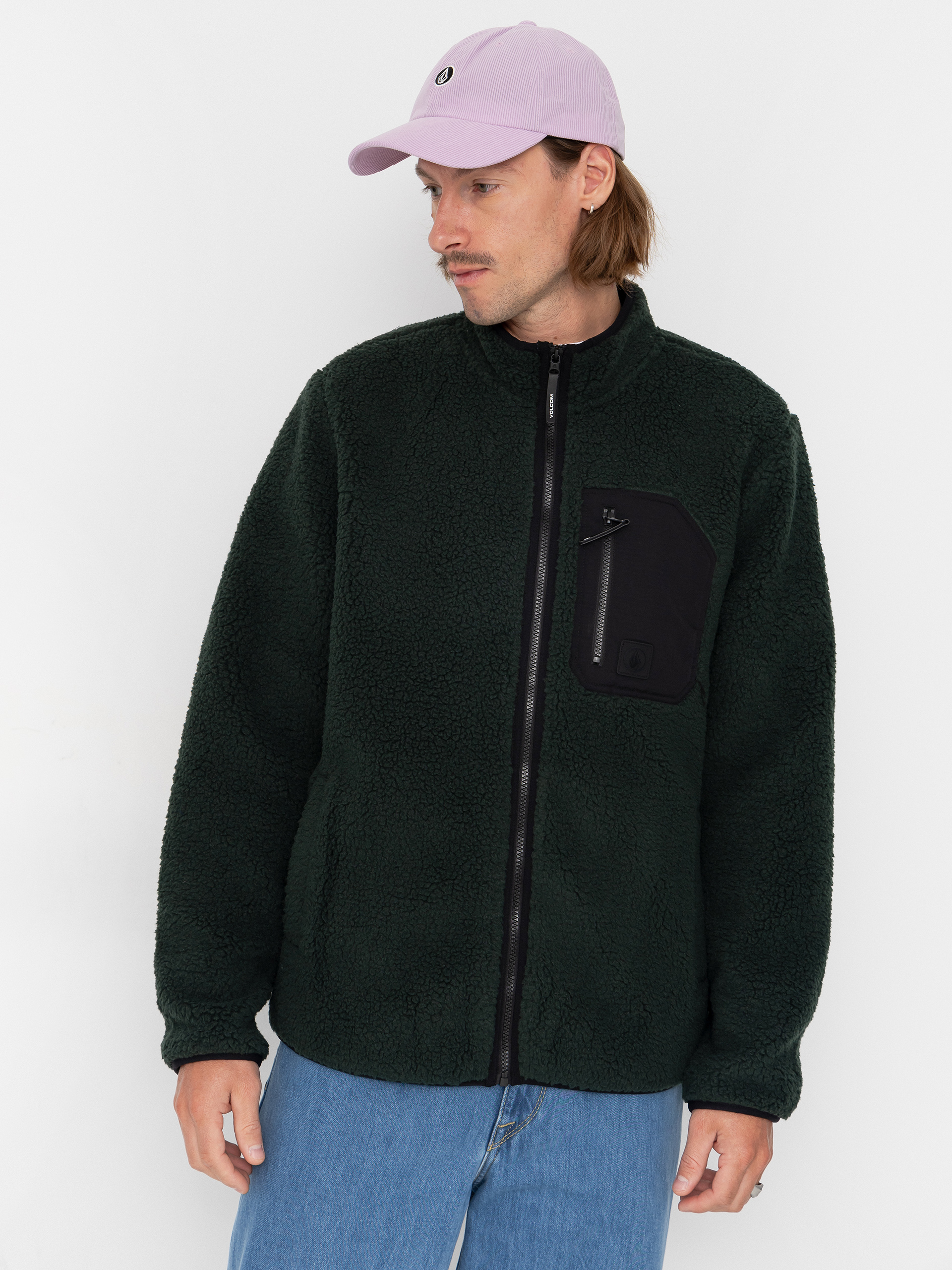 Mikina Volcom Muzzer Fuzzar Zip (scarab)