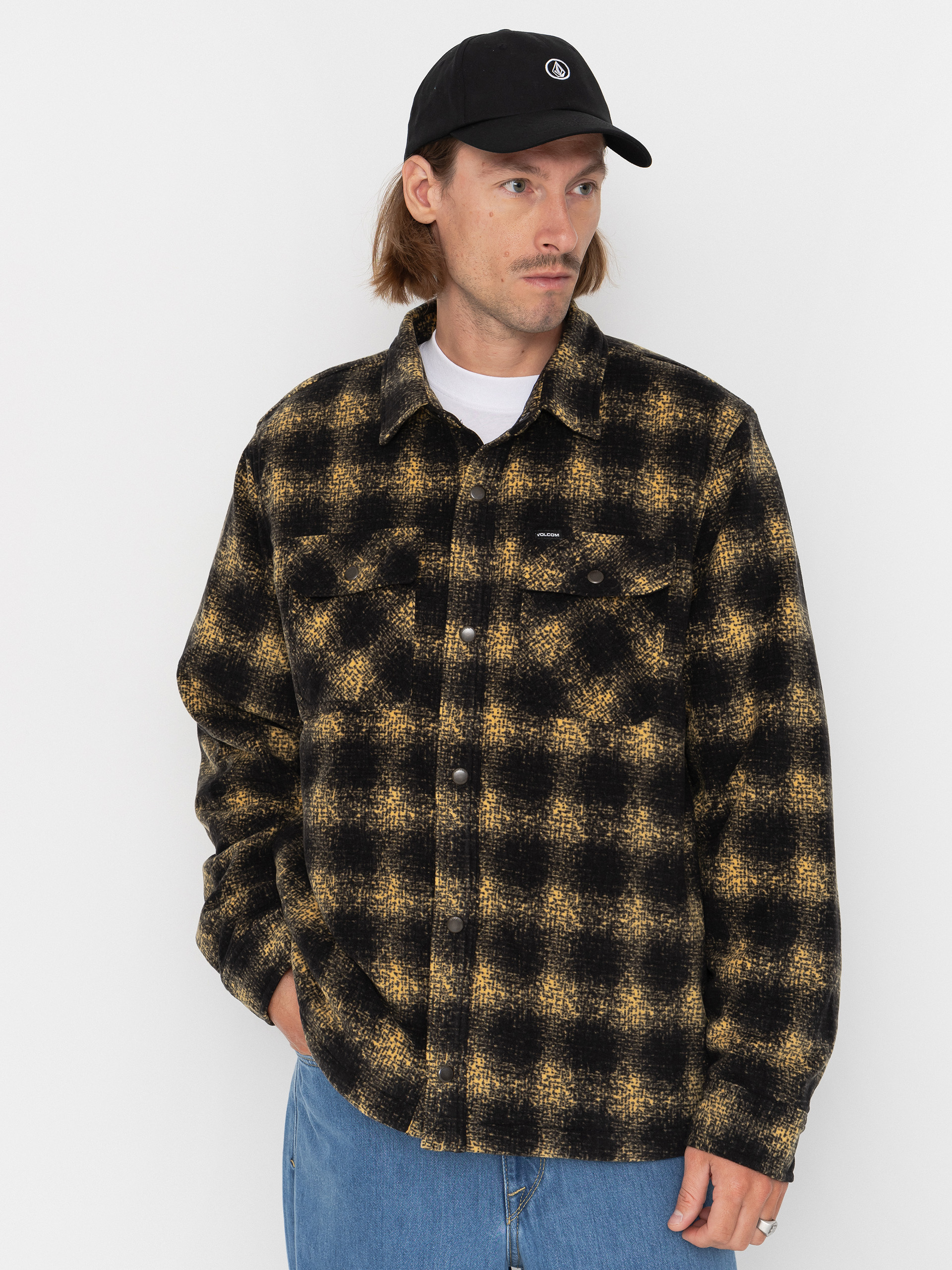 Mikina s kapucu00ed Volcom Bowered II HD (mustard)