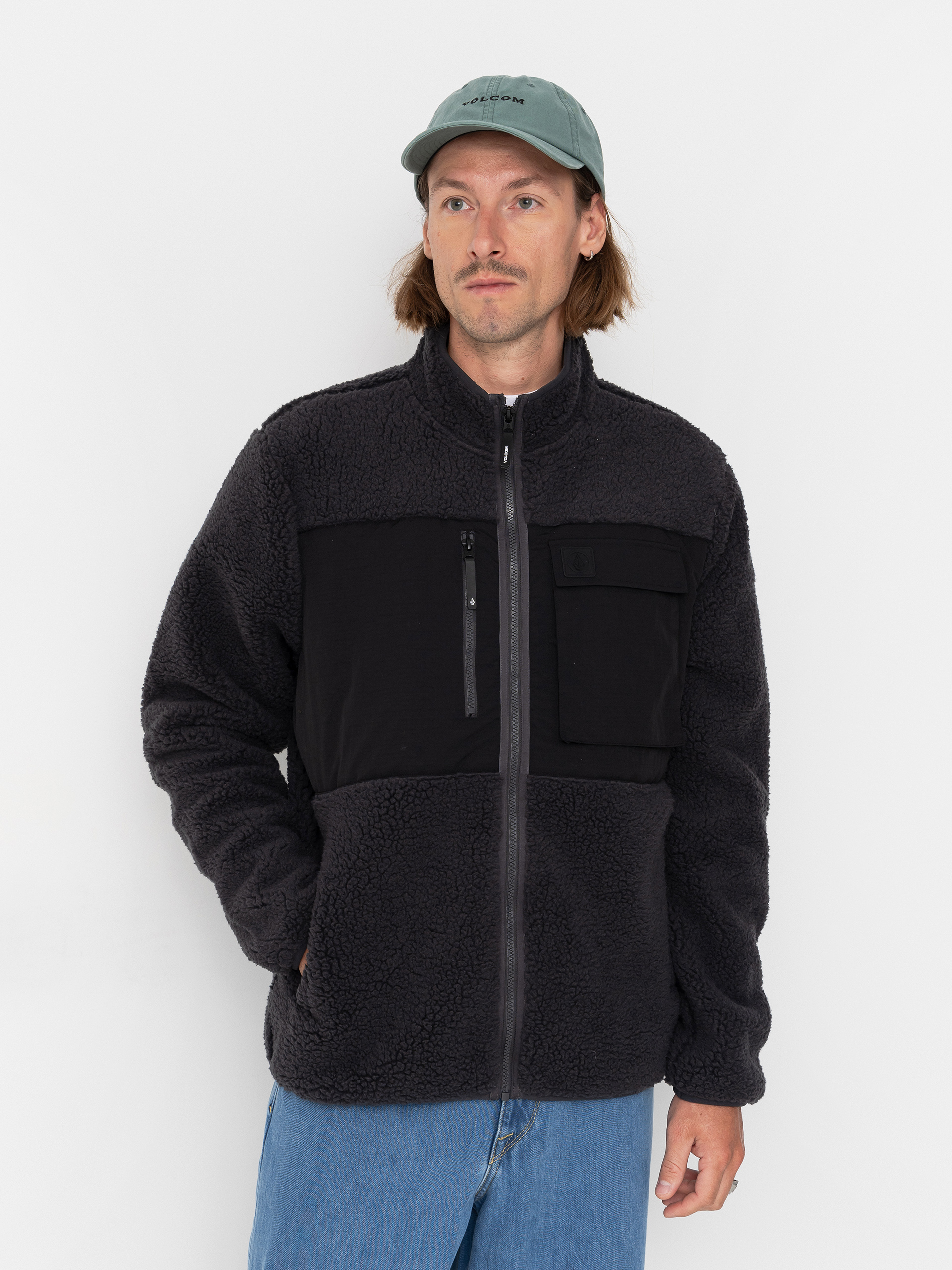 Mikina Volcom Storm Stone Zip (asphalt black)