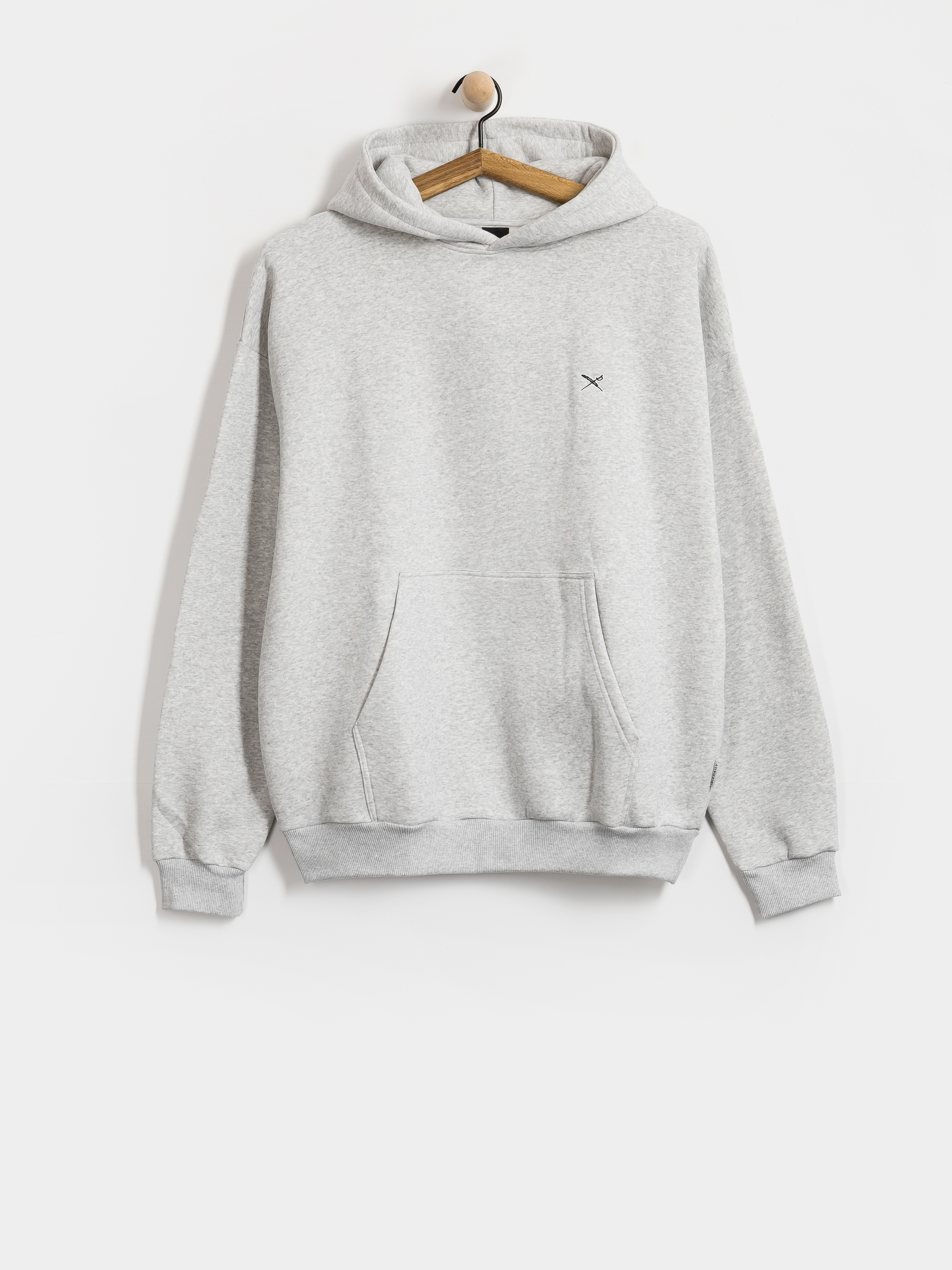 Mikina s kapucí Iriedaily Flagloose HD (grey-mel.)