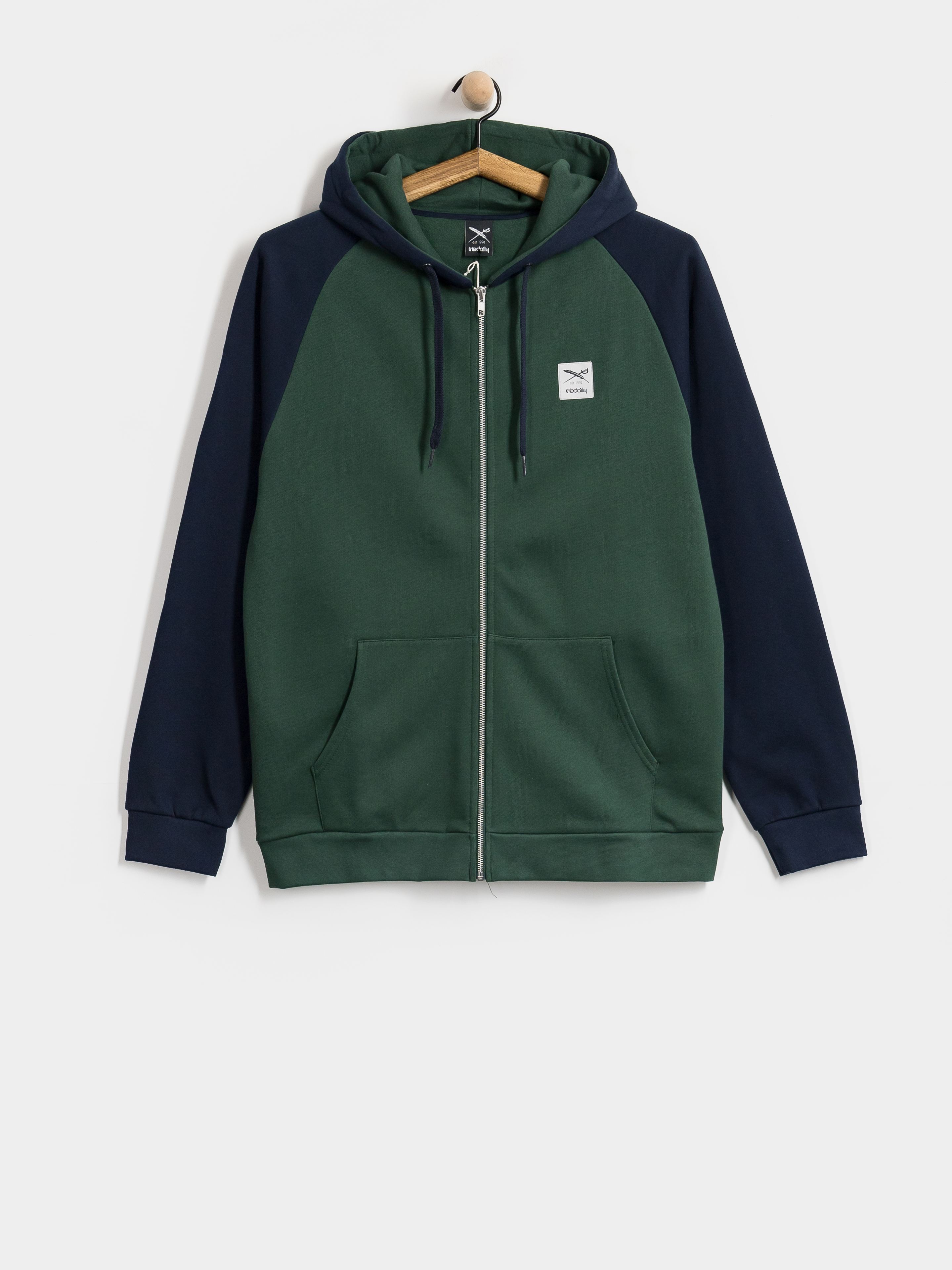 Mikina s kapucí Iriedaily De College 2 ZHD (bottle green)