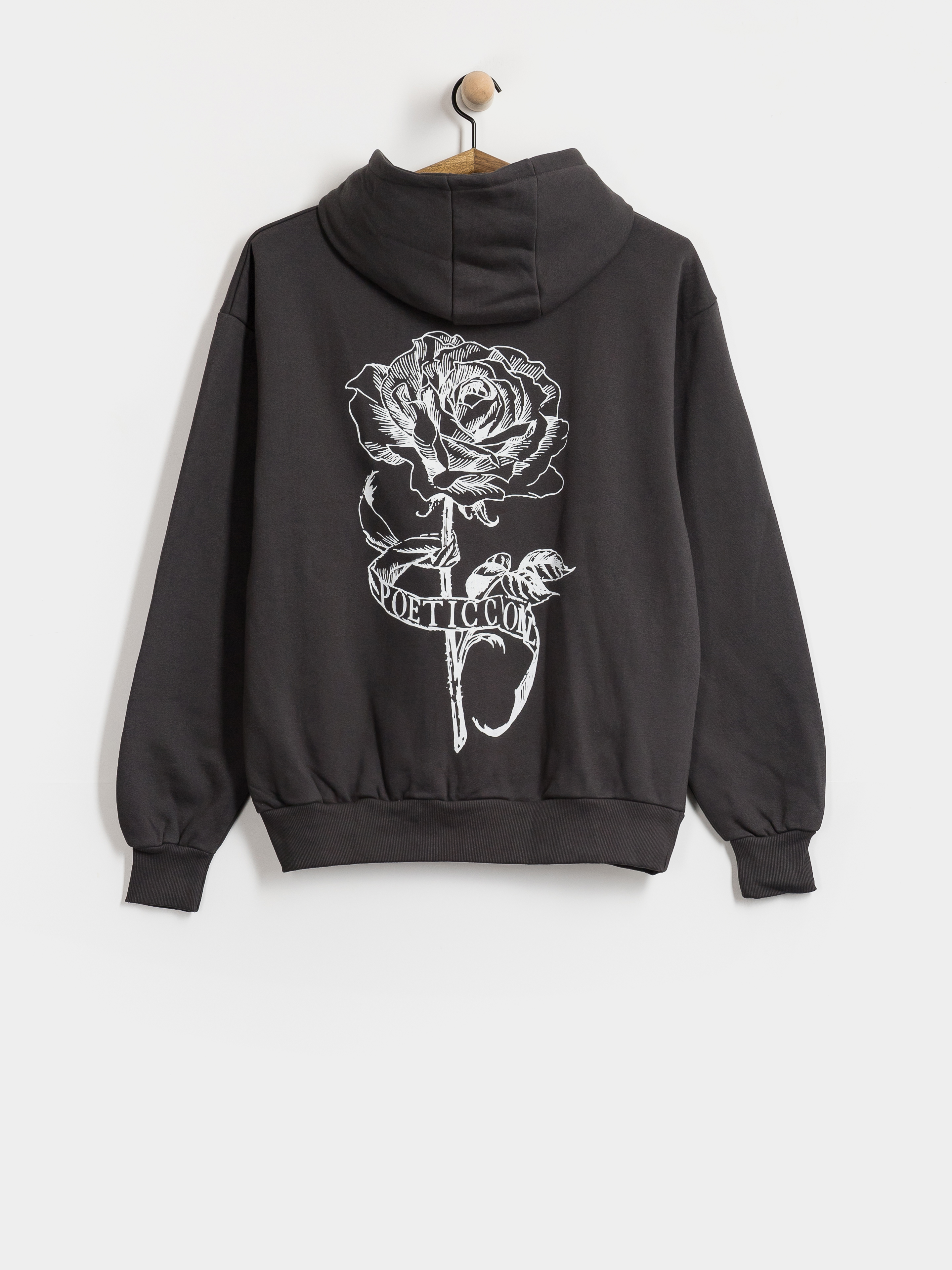 Mikina s kapucí Poetic Collective Thinking About You HD (iron grey)