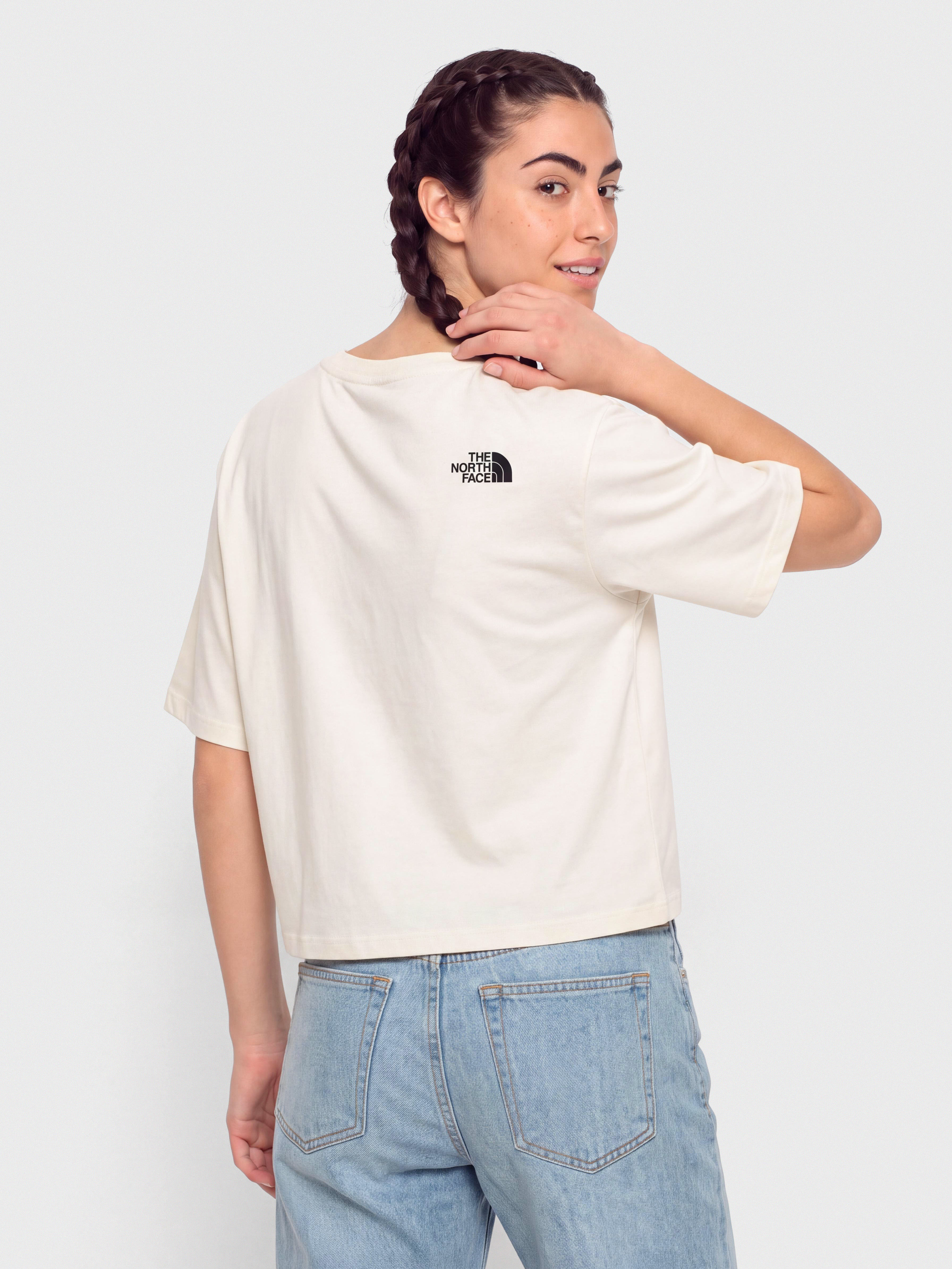 Tričko The North Face Ski Embro Boxy Wmn (white dune)
