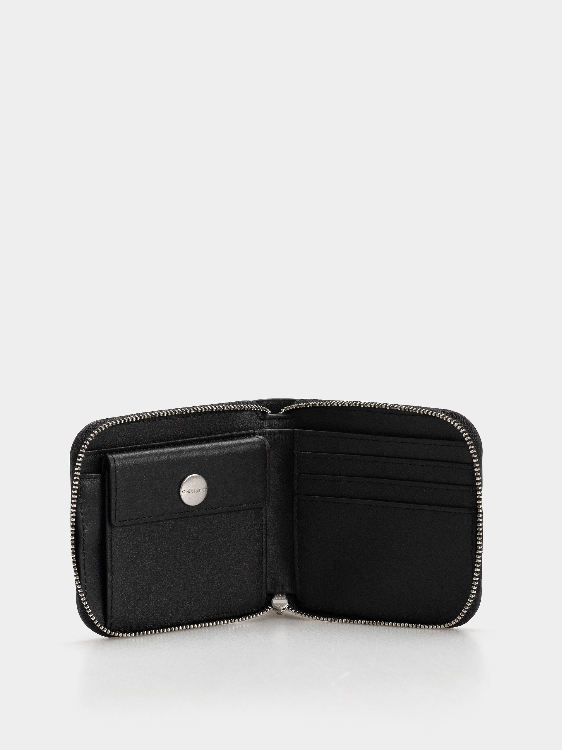 Peněženka Carhartt WIP Leather (black/silver)