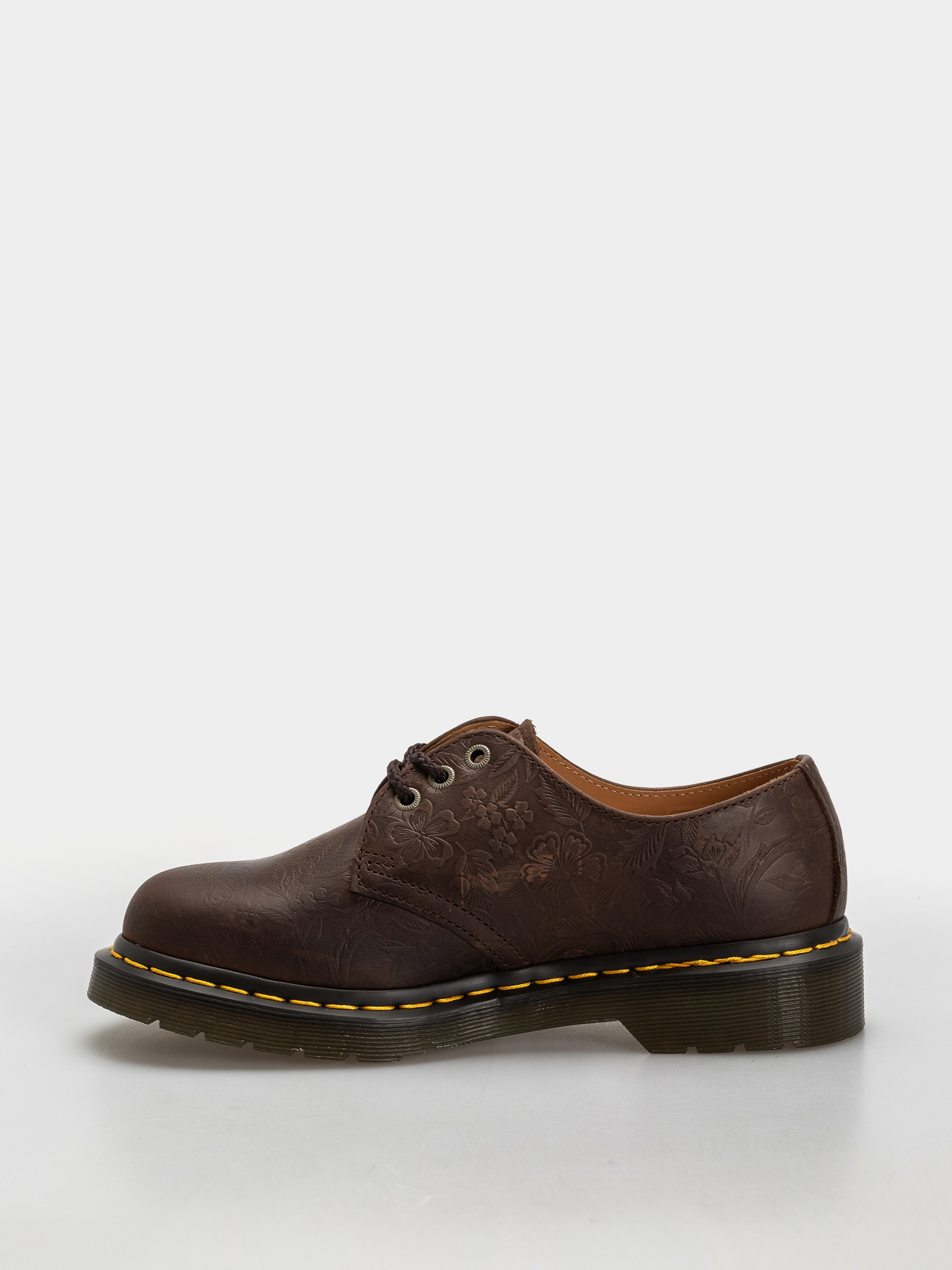 Boty Dr. Martens 1461 Emboss Floral Wmn (dark brown)