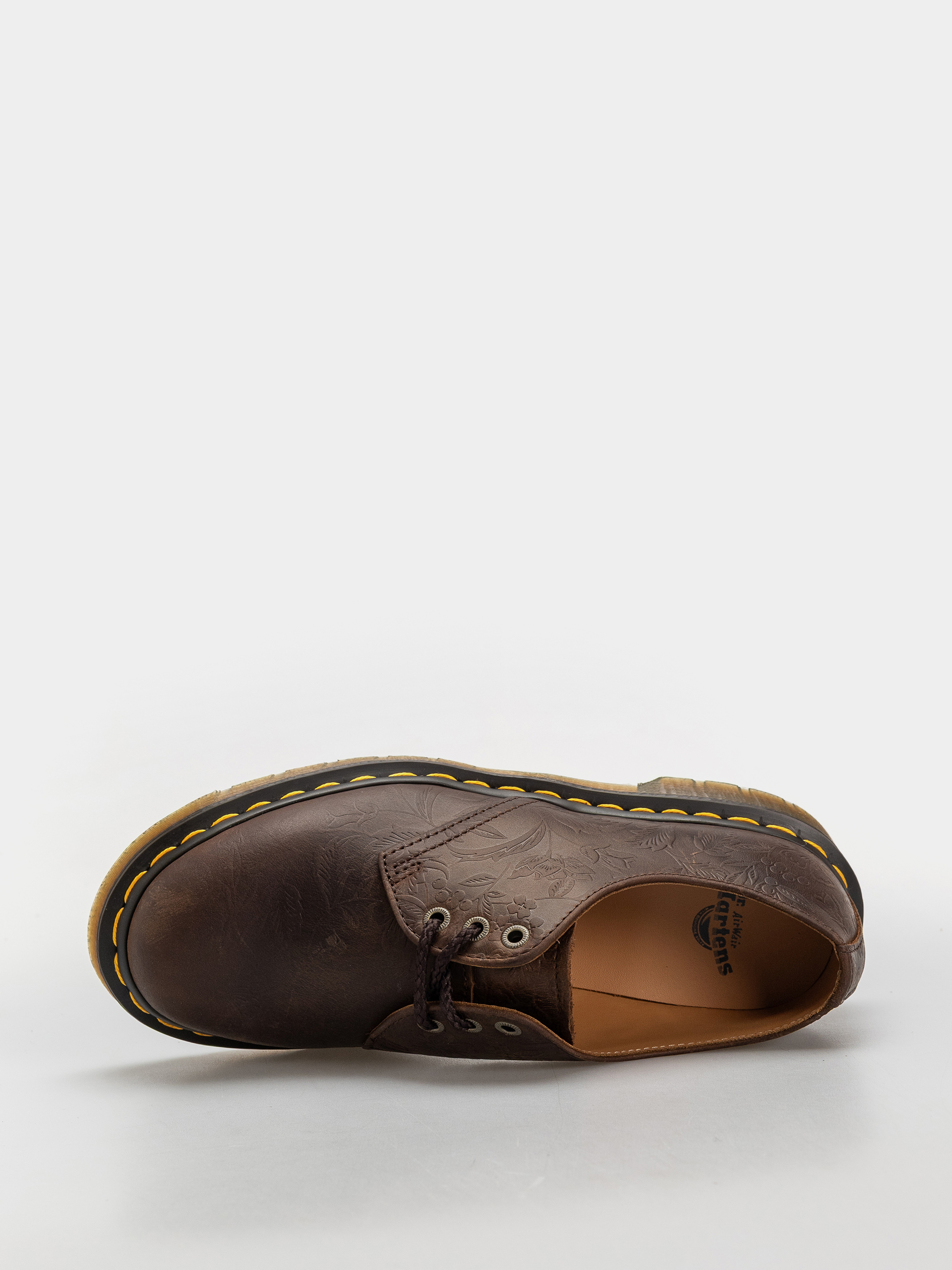 Boty Dr. Martens 1461 Emboss Floral Wmn (dark brown)