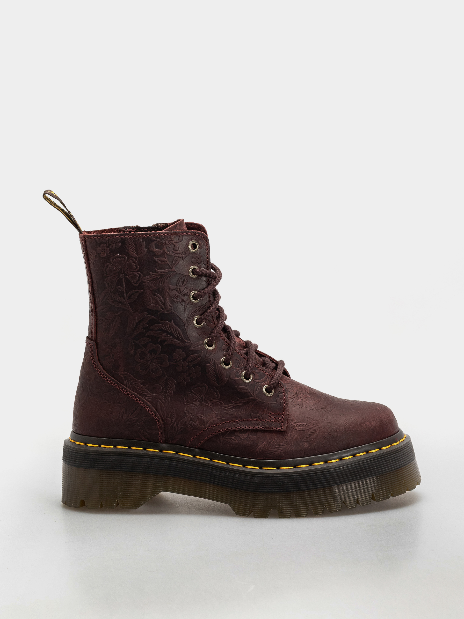 Boty Dr. Martens Jadon Emboss Floral Wmn (cherry red)
