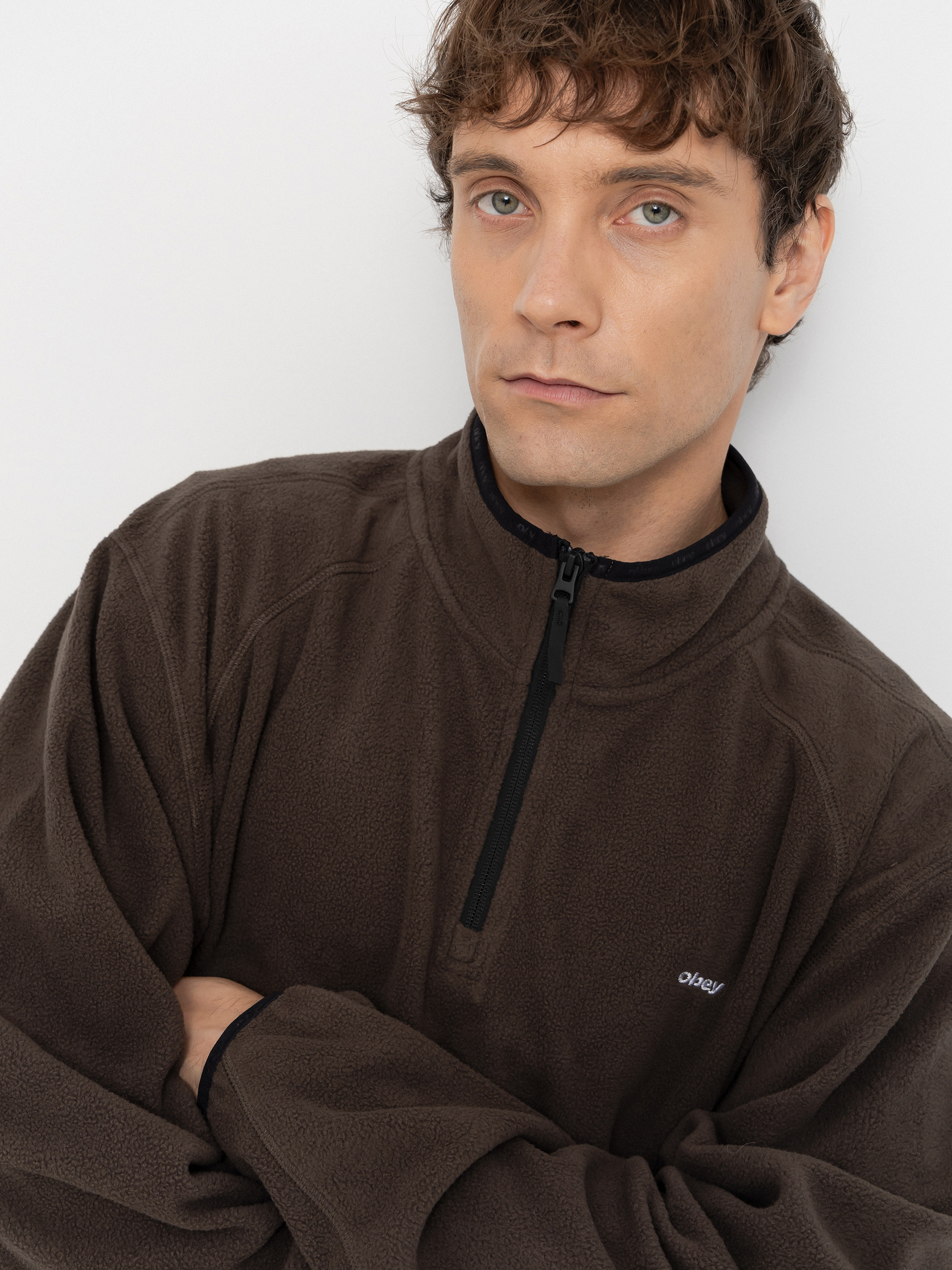 Pánský Fleecová mikina OBEY Vetta Pullover (andesite)
