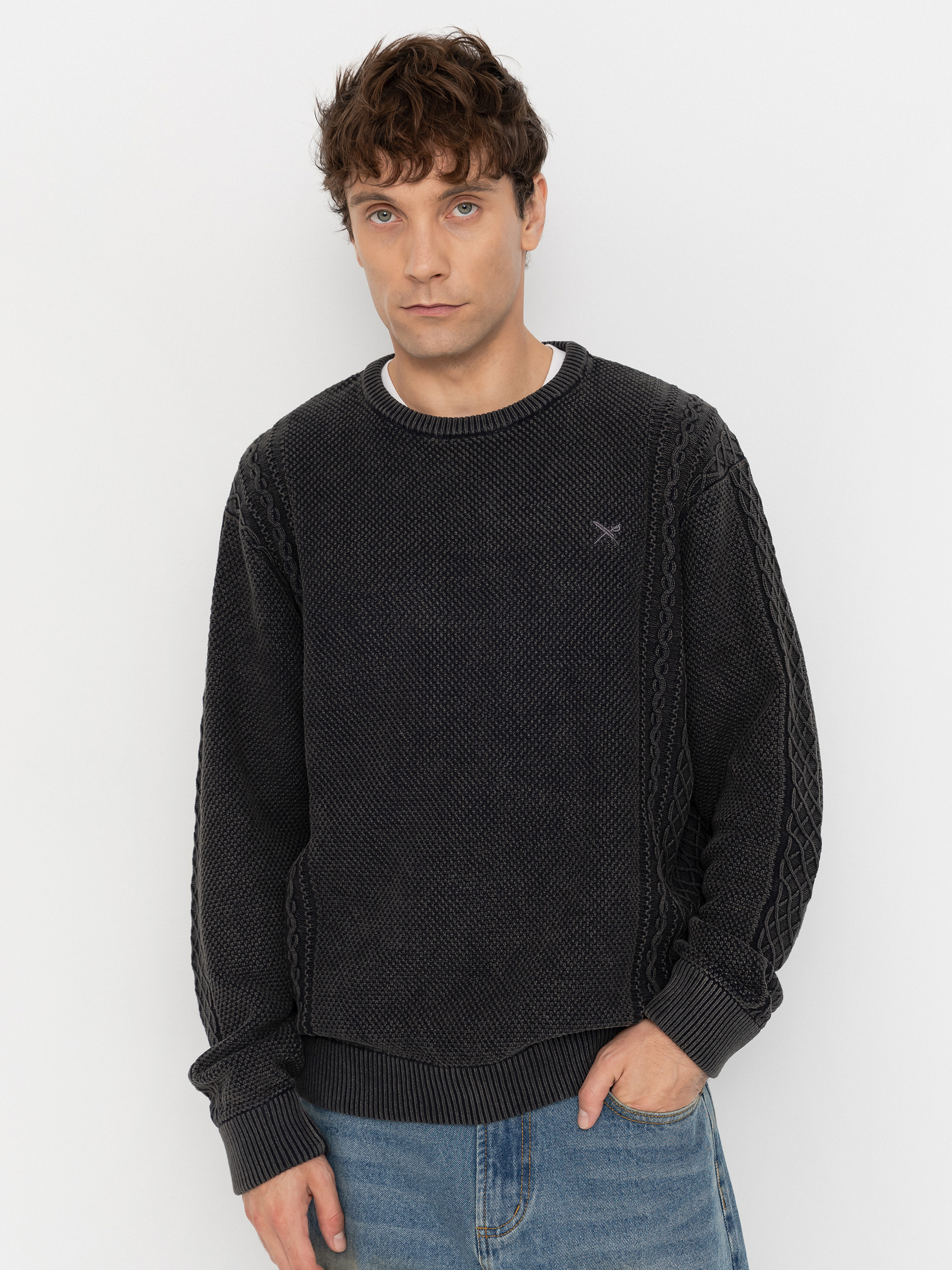 Svetr Iriedaily Vintage Structure (black wash)