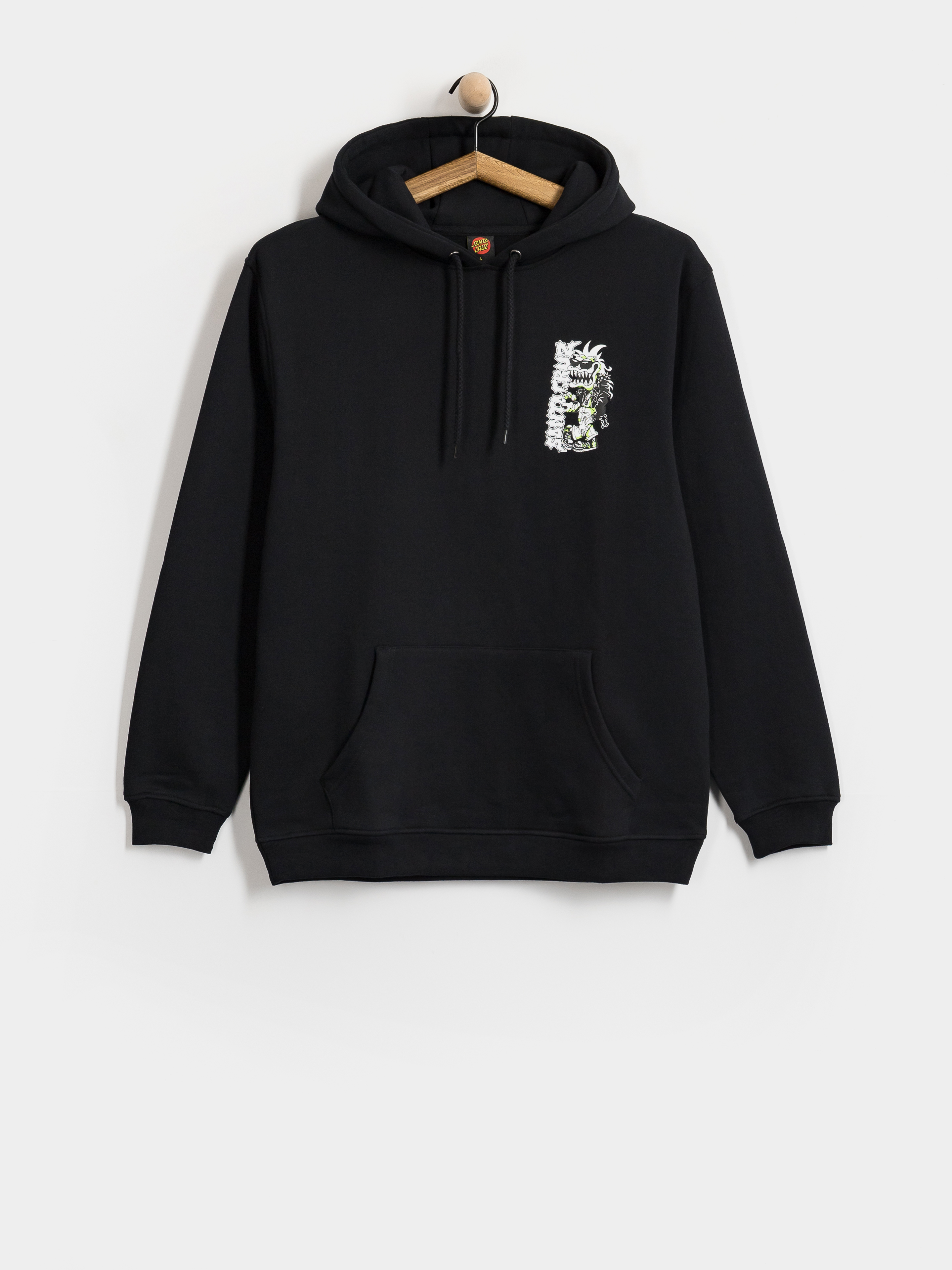 Mikina s kapucí Santa Cruz Punk Gremlin HD (black)