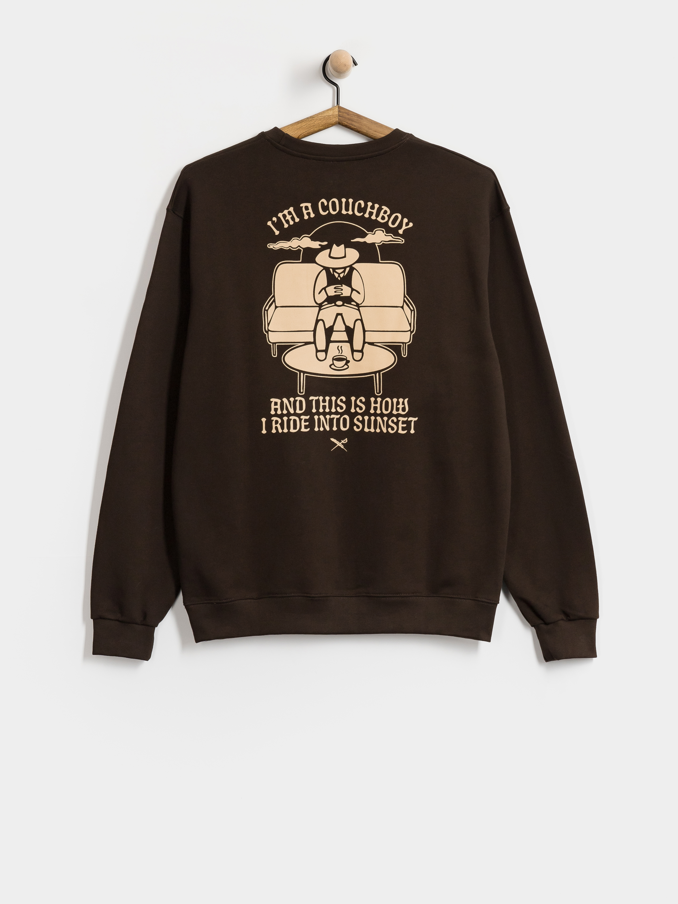 Mikina Iriedaily Couchboy Crewneck (dark coffee)