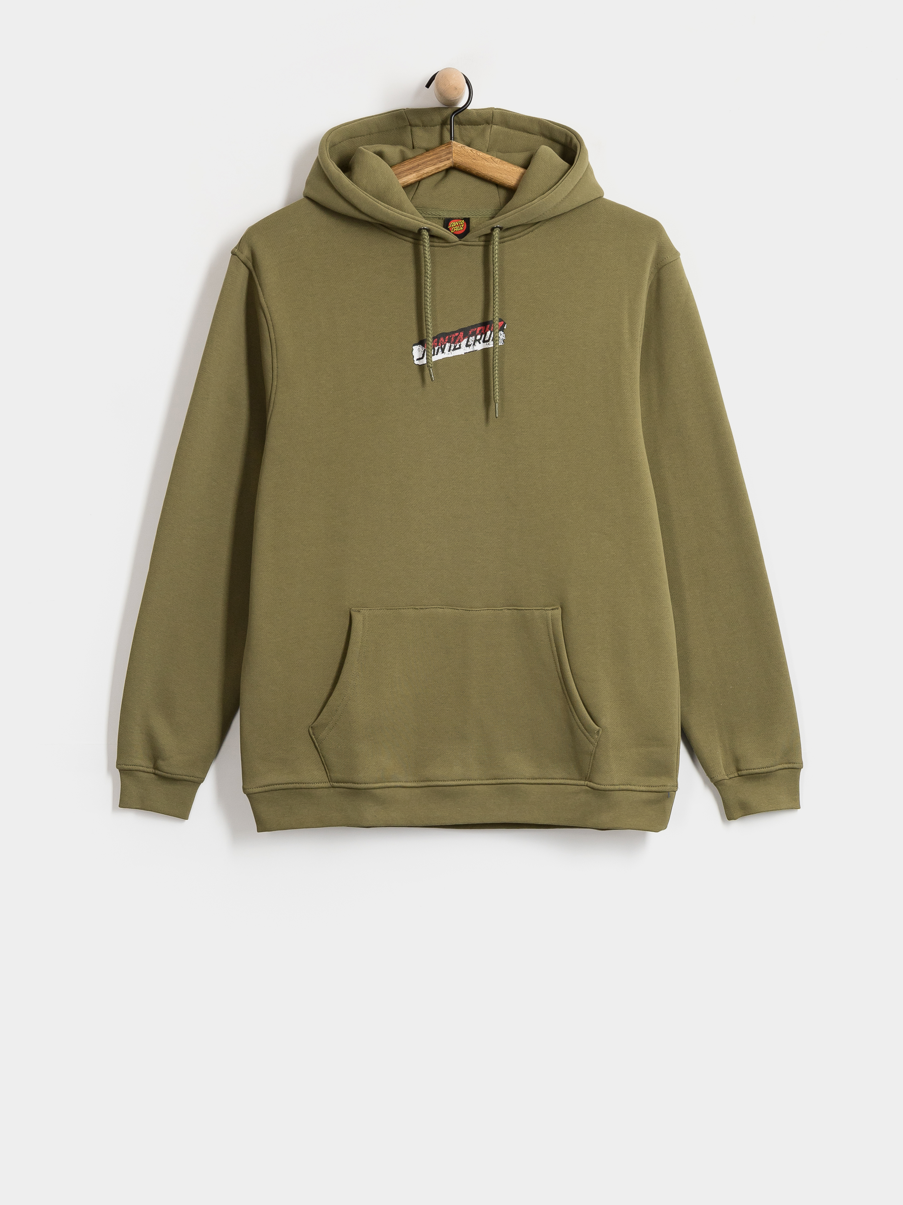 Mikina s kapucí Santa Cruz Damaged Hand HD (deep olive)