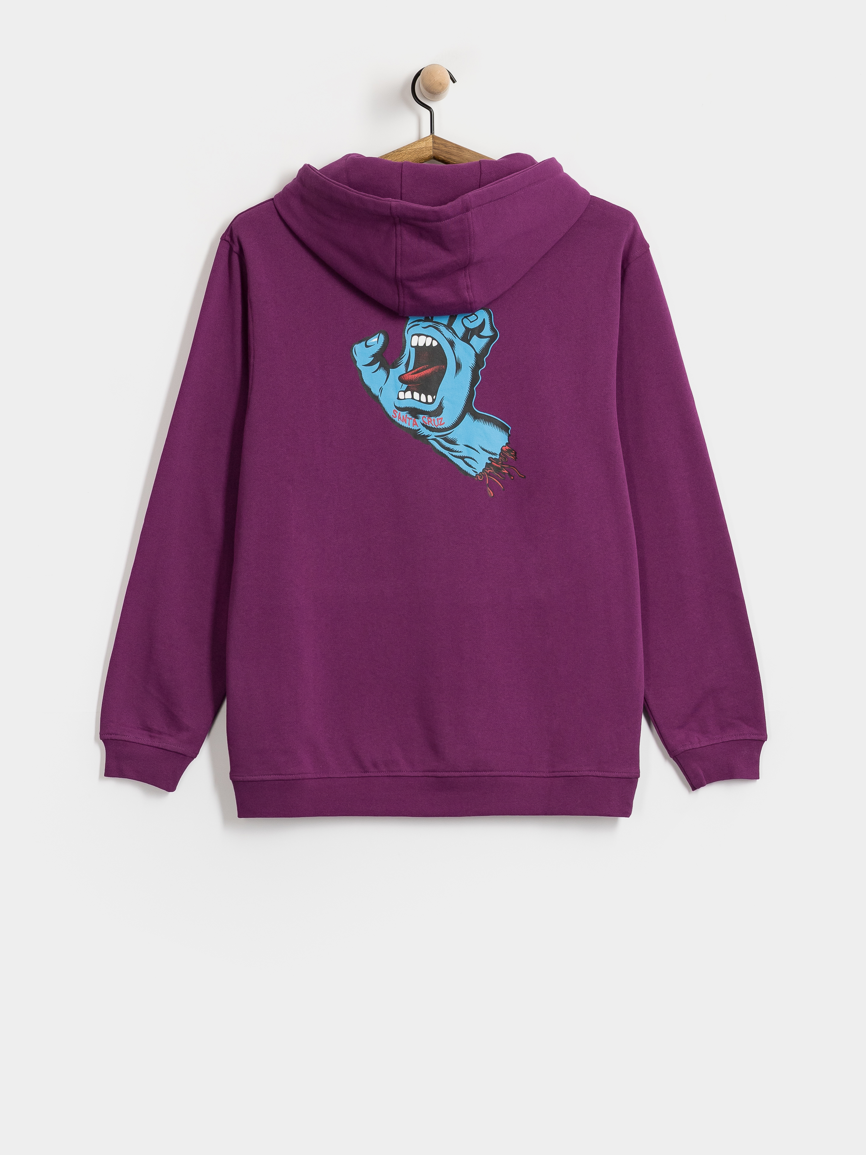 Mikina s kapucí Santa Cruz Screaming Hand Chest HD (fresh purple)