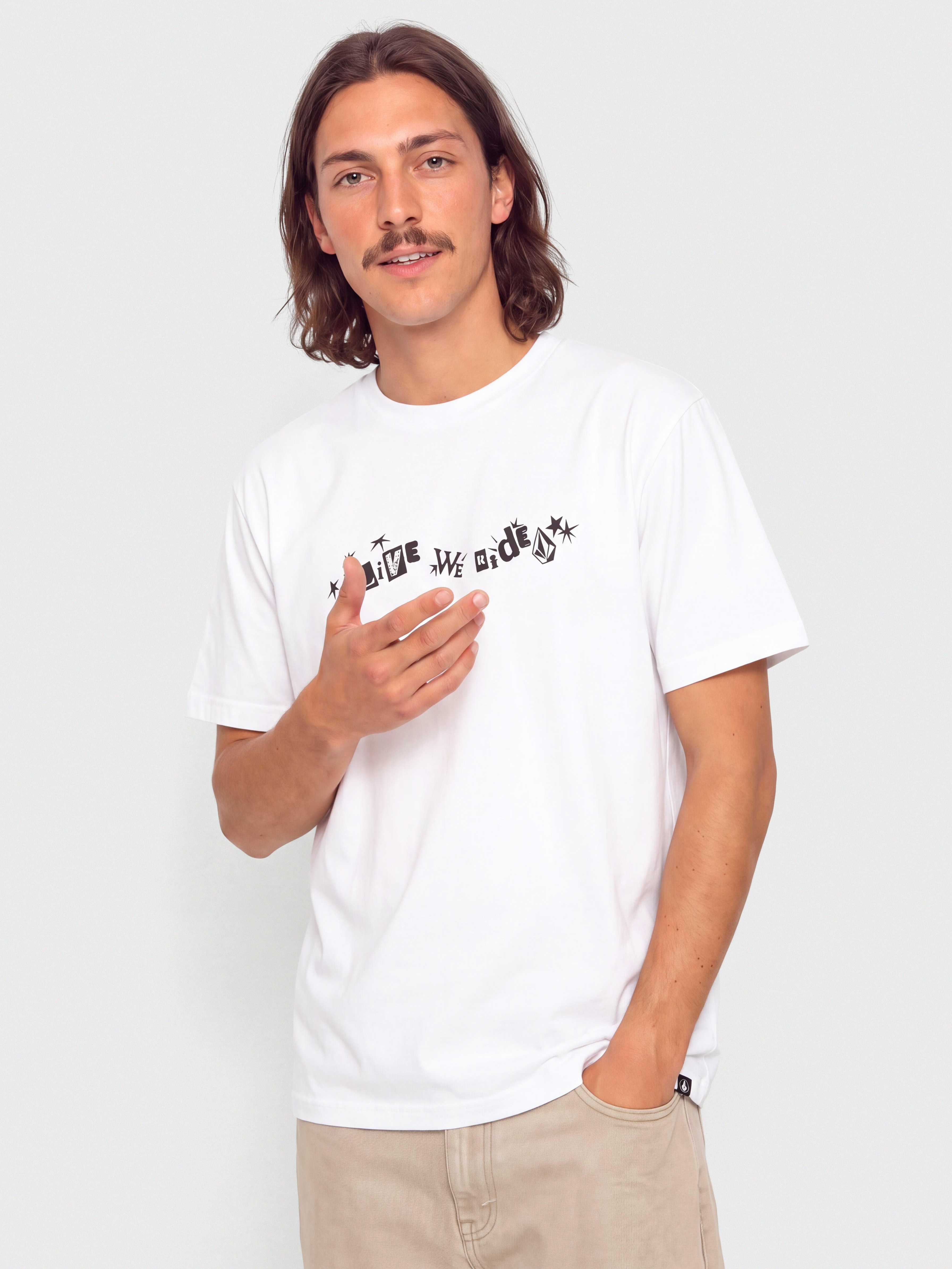 Tričko Volcom Alive We Ride Lse (white)