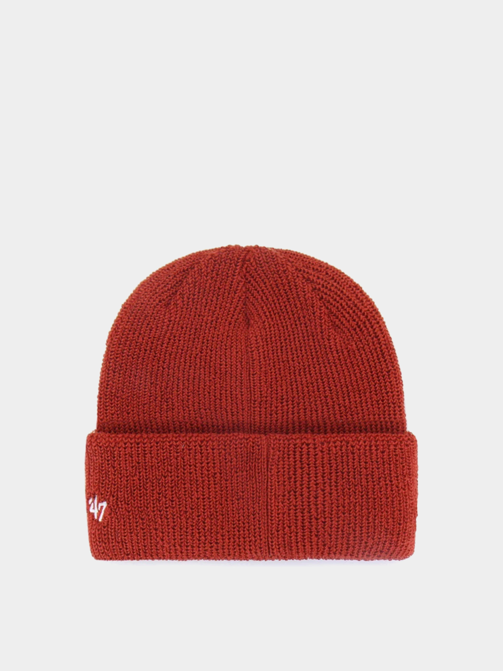 Čepice 47 Brand X NB Core Cuff Knit (hot tomato w/ white)