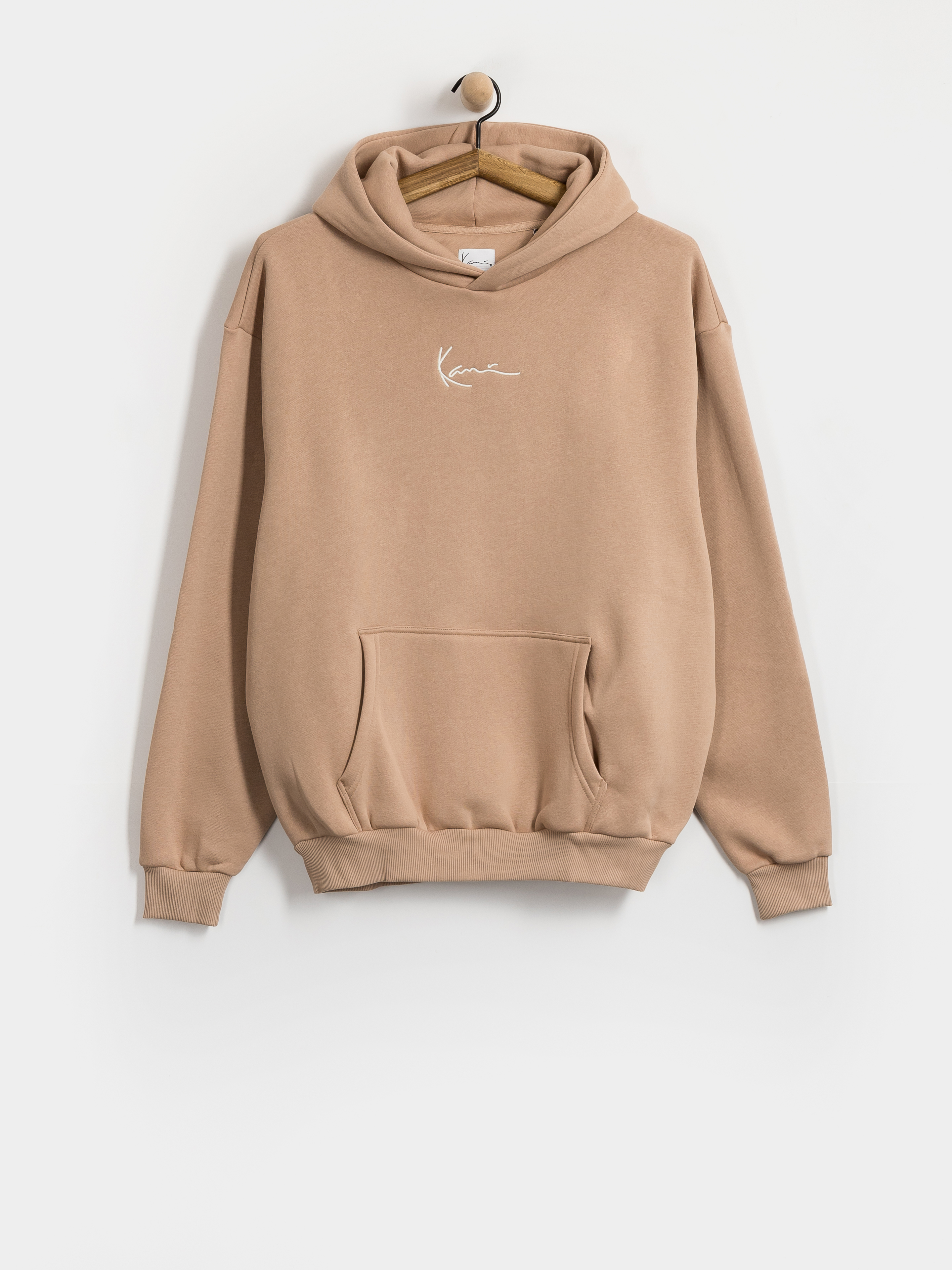 Mikina s kapucu00ed Karl Kani Small Signature Essential OS HD (taupe)