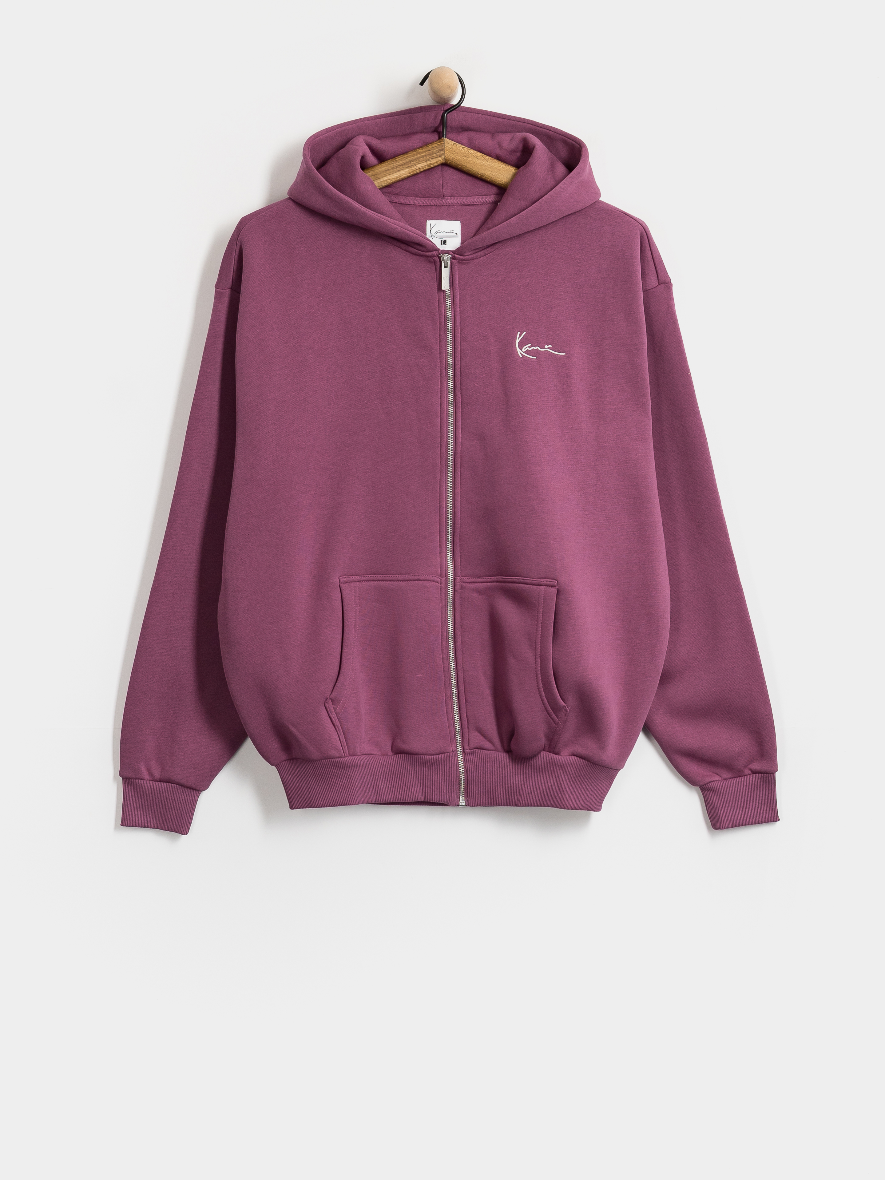 Mikina s kapucí Karl Kani Small Signature Essential OS ZHD (berry)