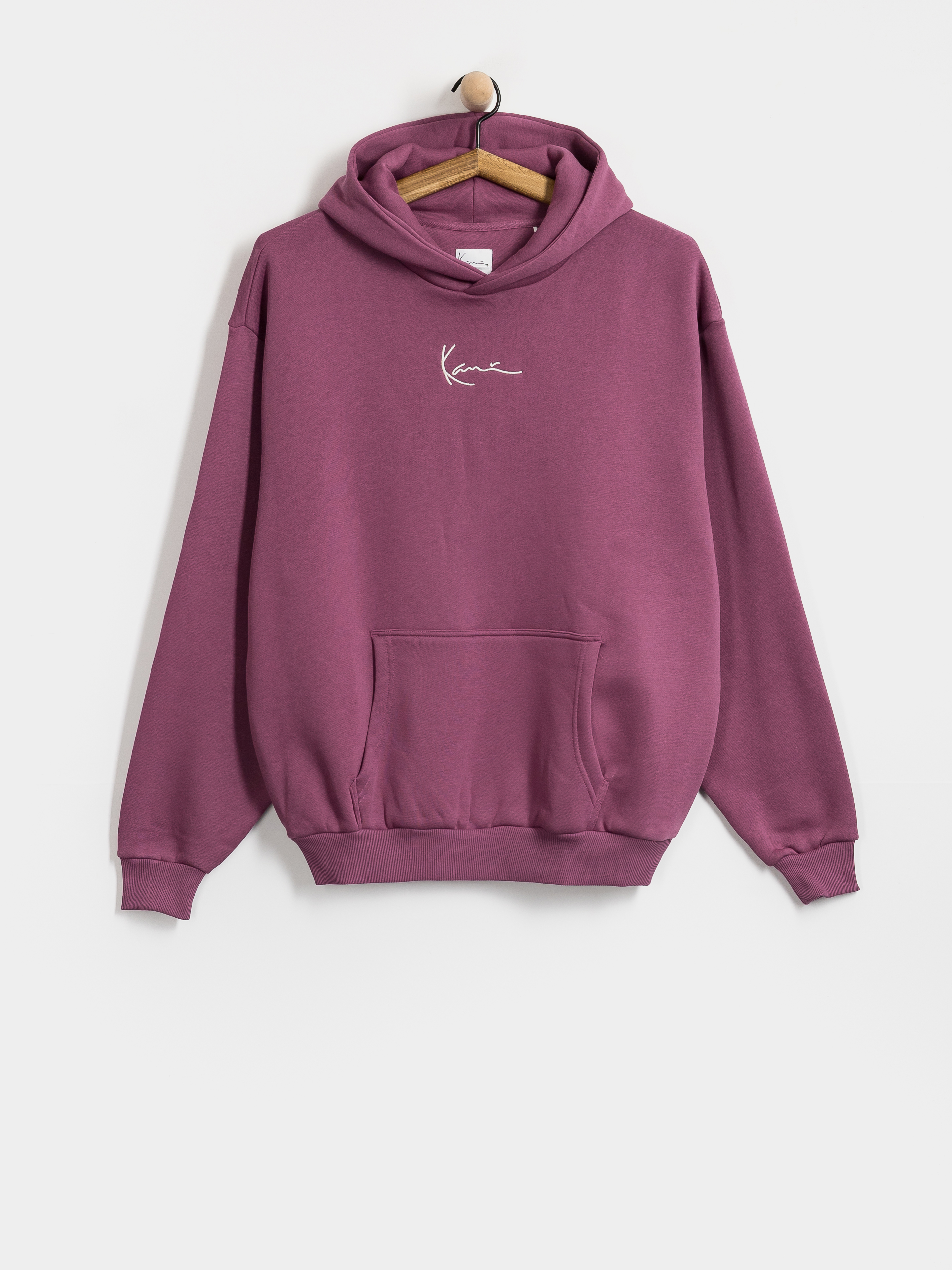 Mikina s kapucí Karl Kani Small Signature Essential OS HD (berry)