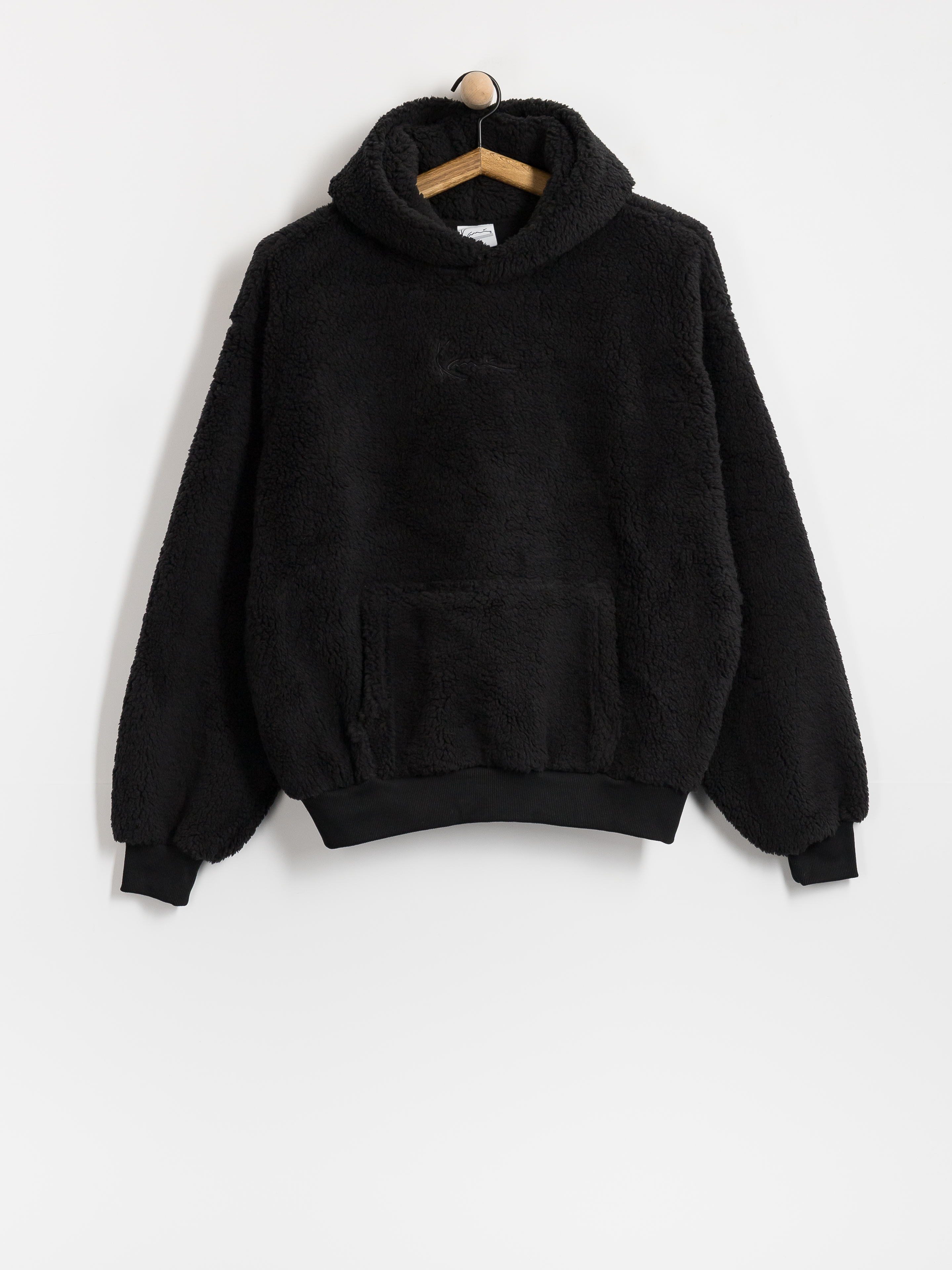 Mikina s kapucí Karl Kani Signature Essential Teddy OS HD (black)