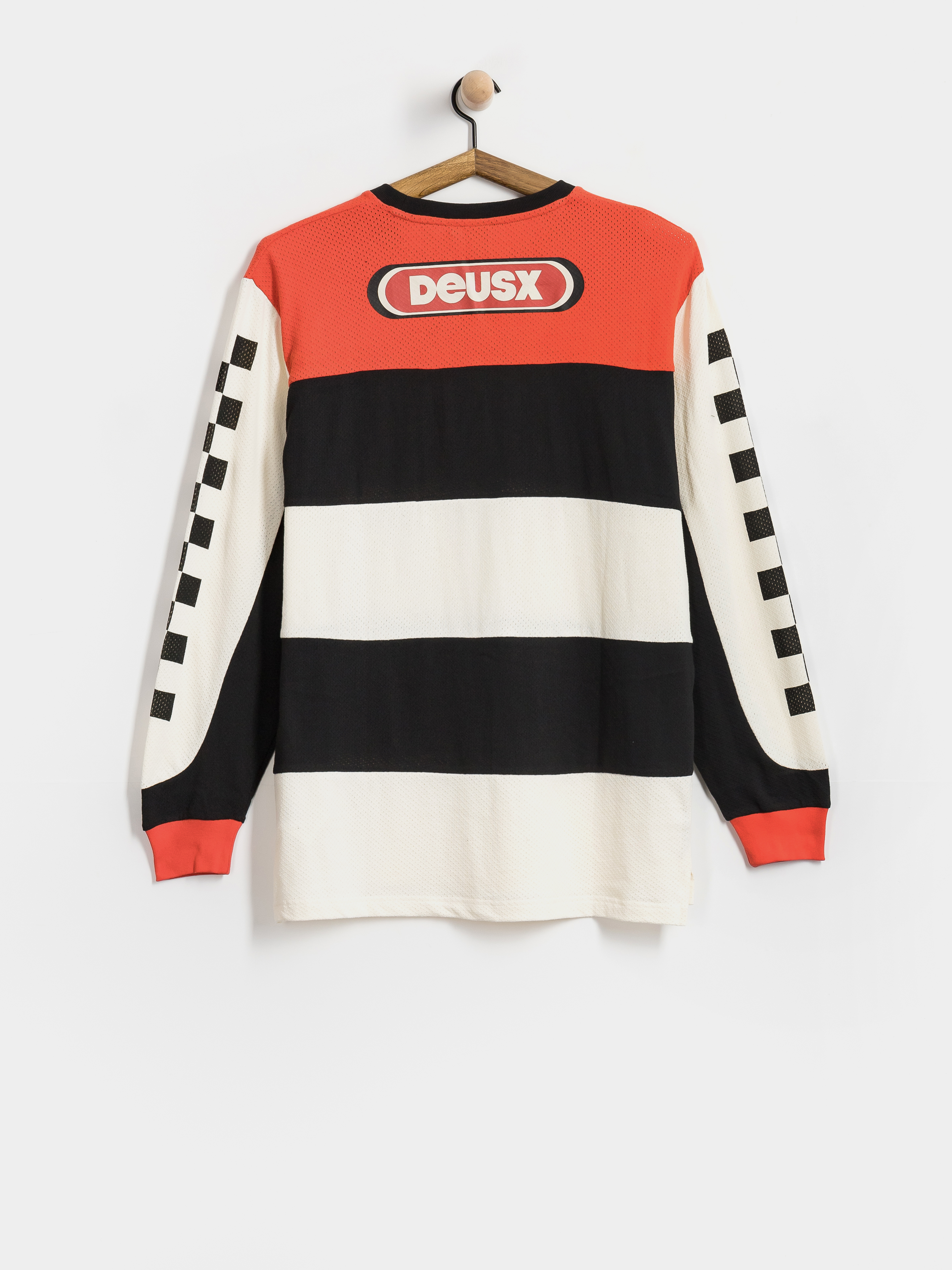 Triko Deus Ex Machina Vilander Moto Jersey (valiant red combo)