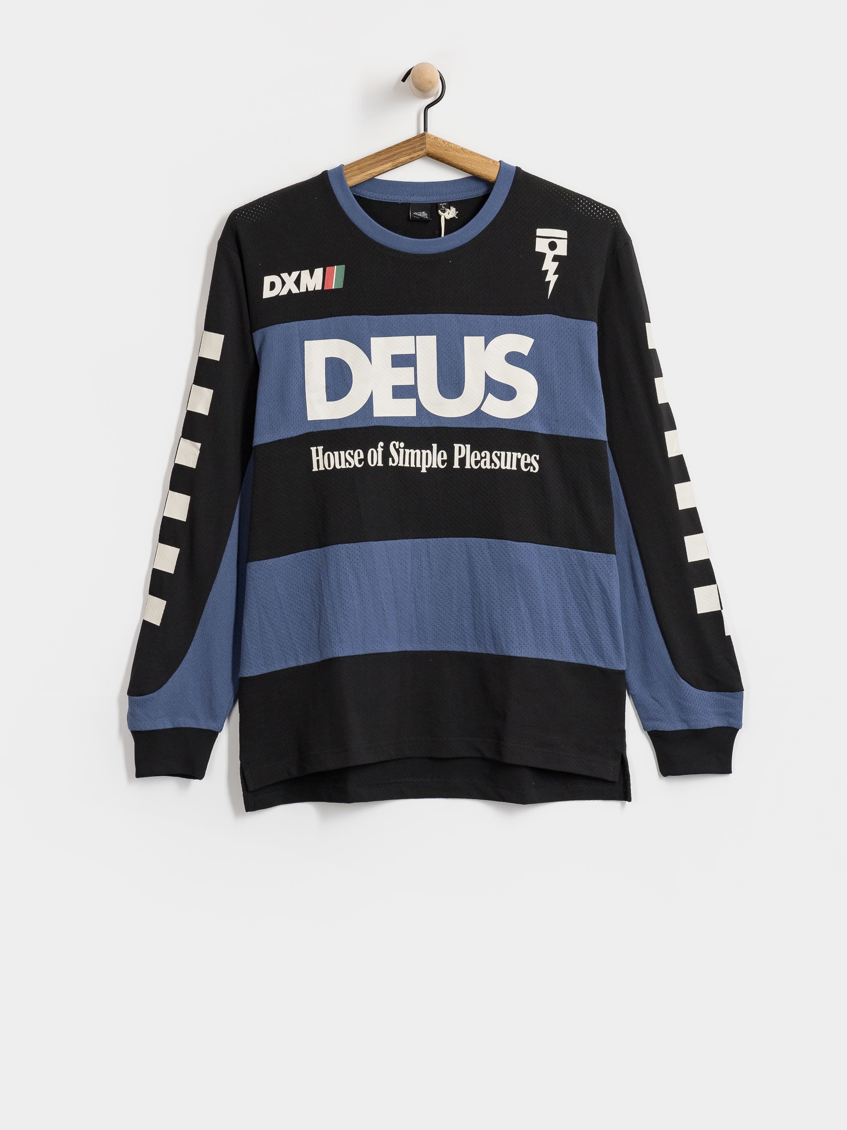 Triko Deus Ex Machina Vilander Moto Jersey (mechanic blue combo)