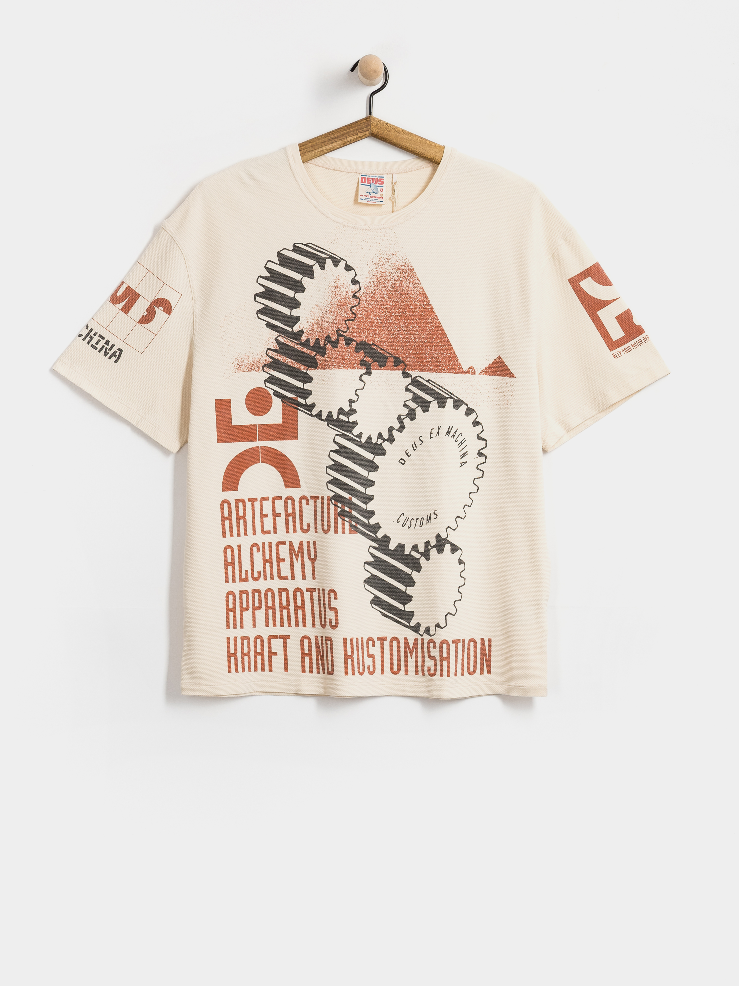 Tričko Deus Ex Machina Merz (dirty white)