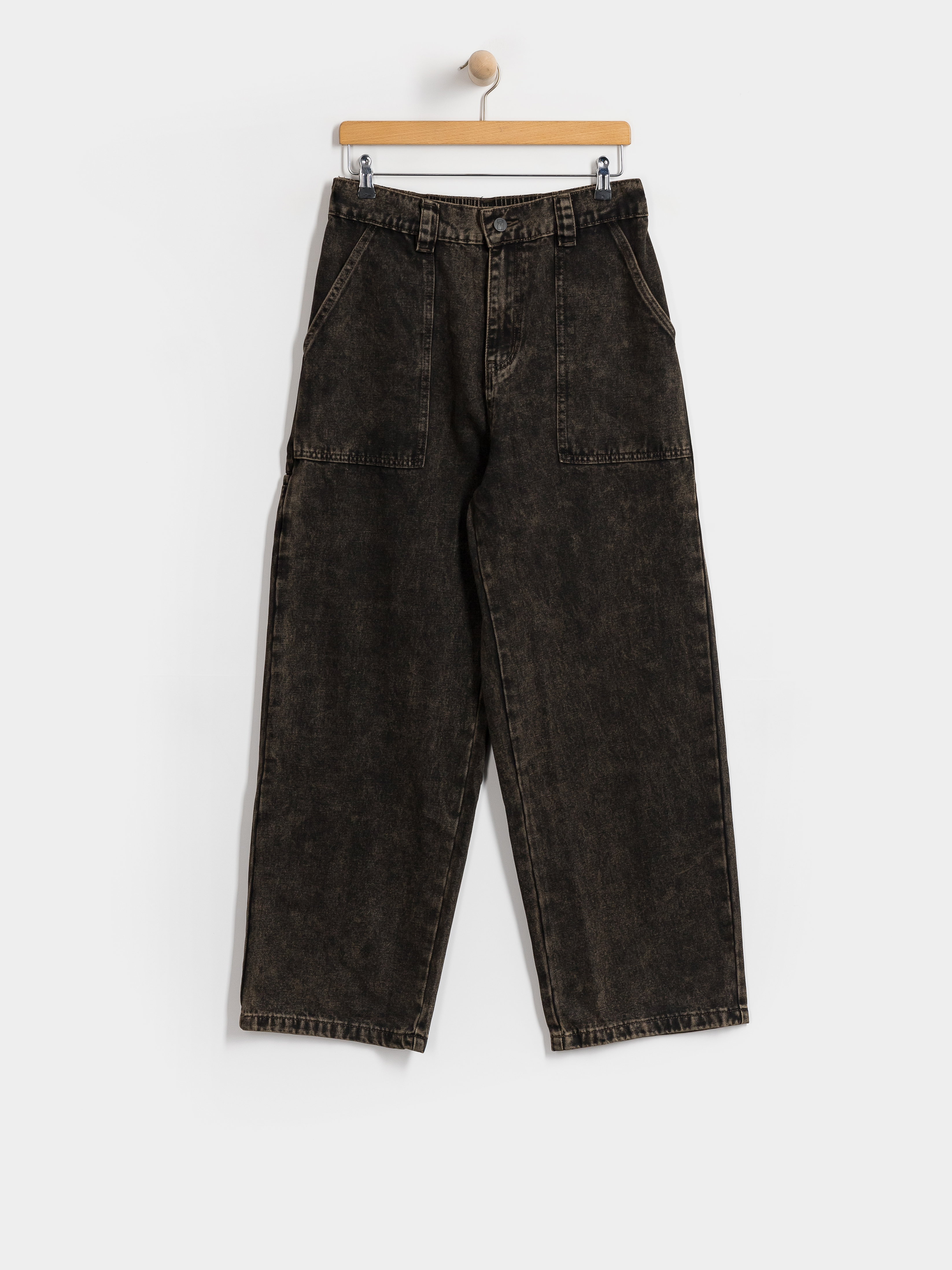 Kalhoty Poetic Collective Painter (brown acid denim wash)