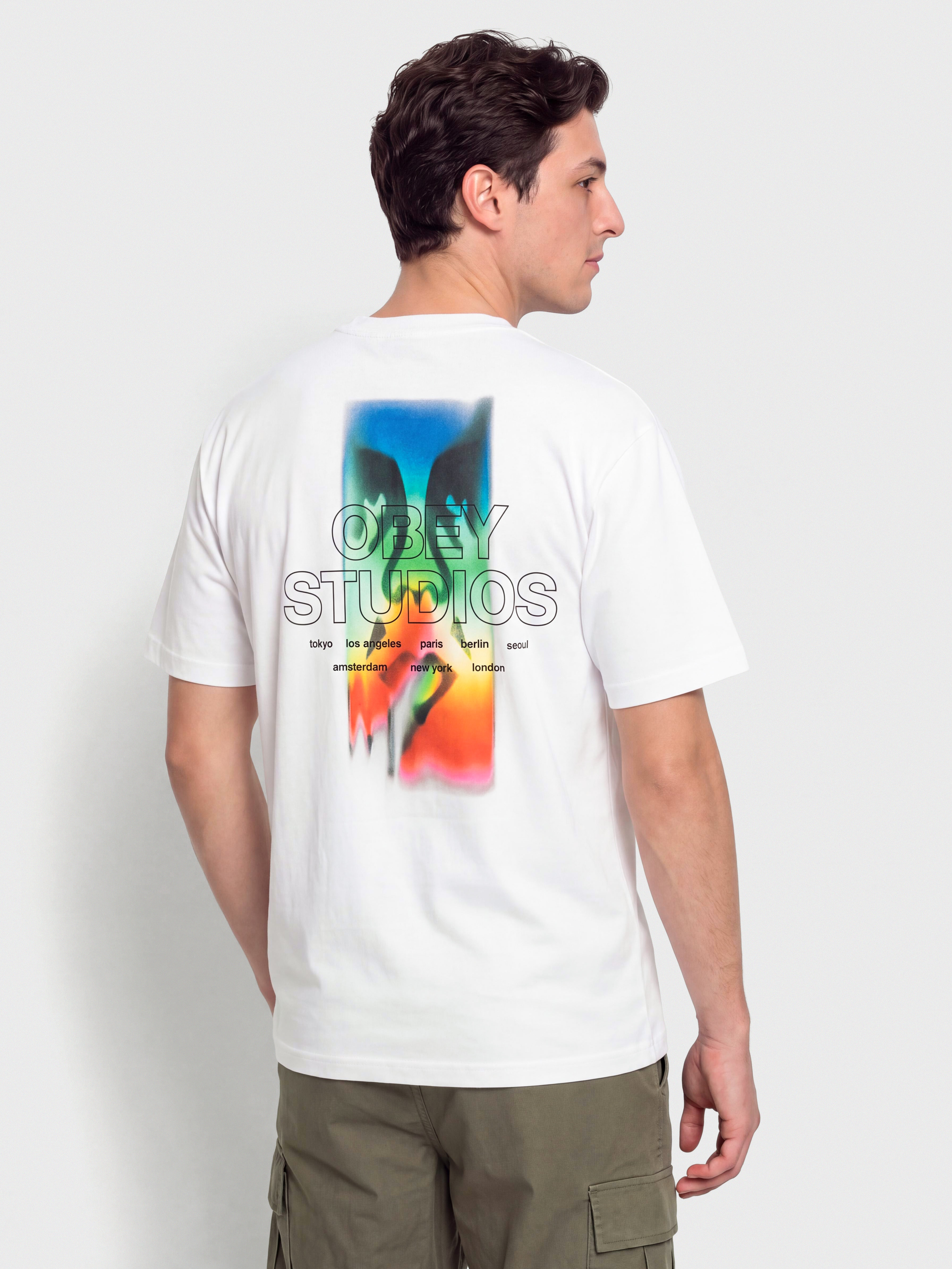 Tričko OBEY Spectrum (white)