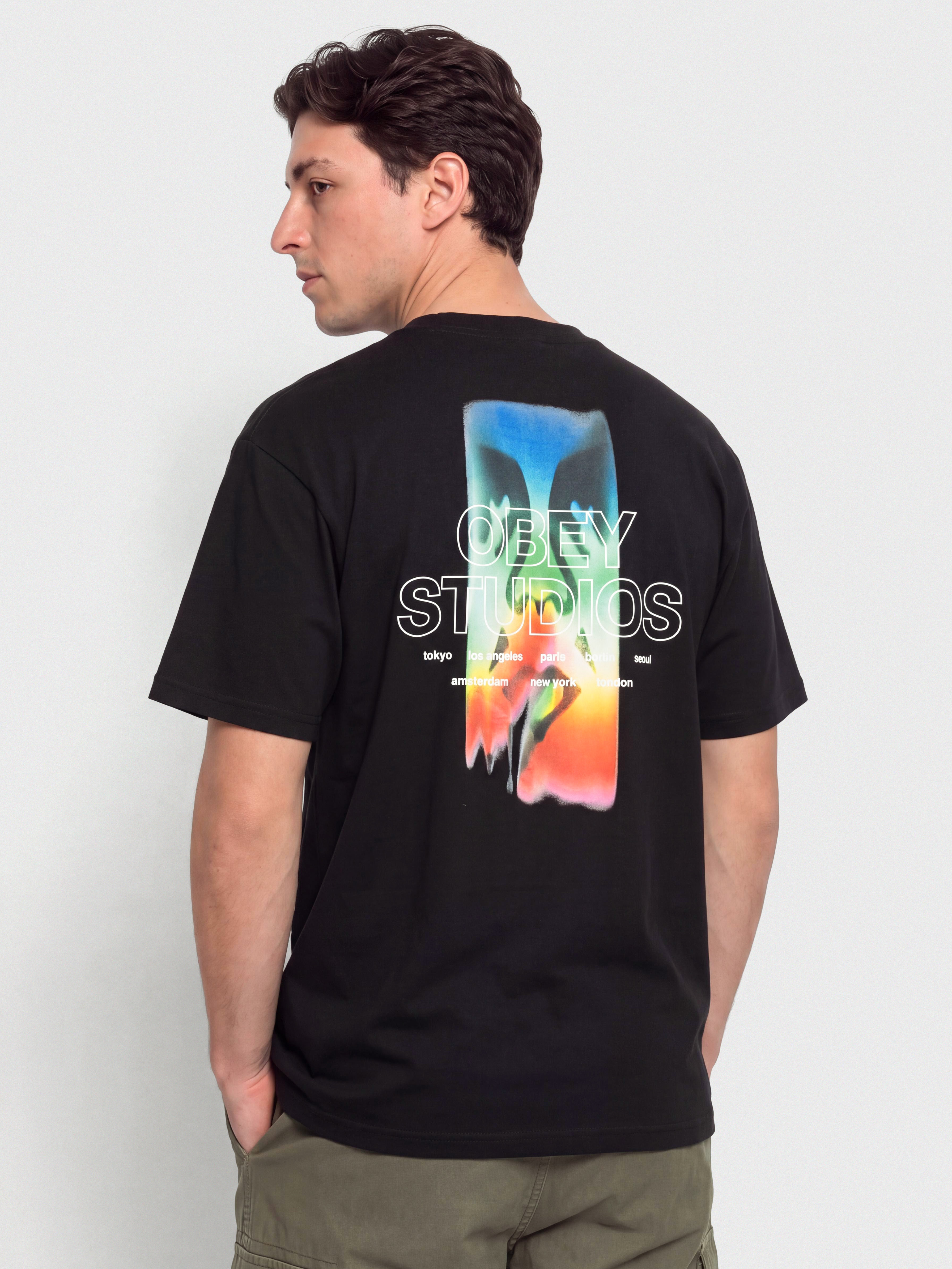 Tričko OBEY Spectrum (black)