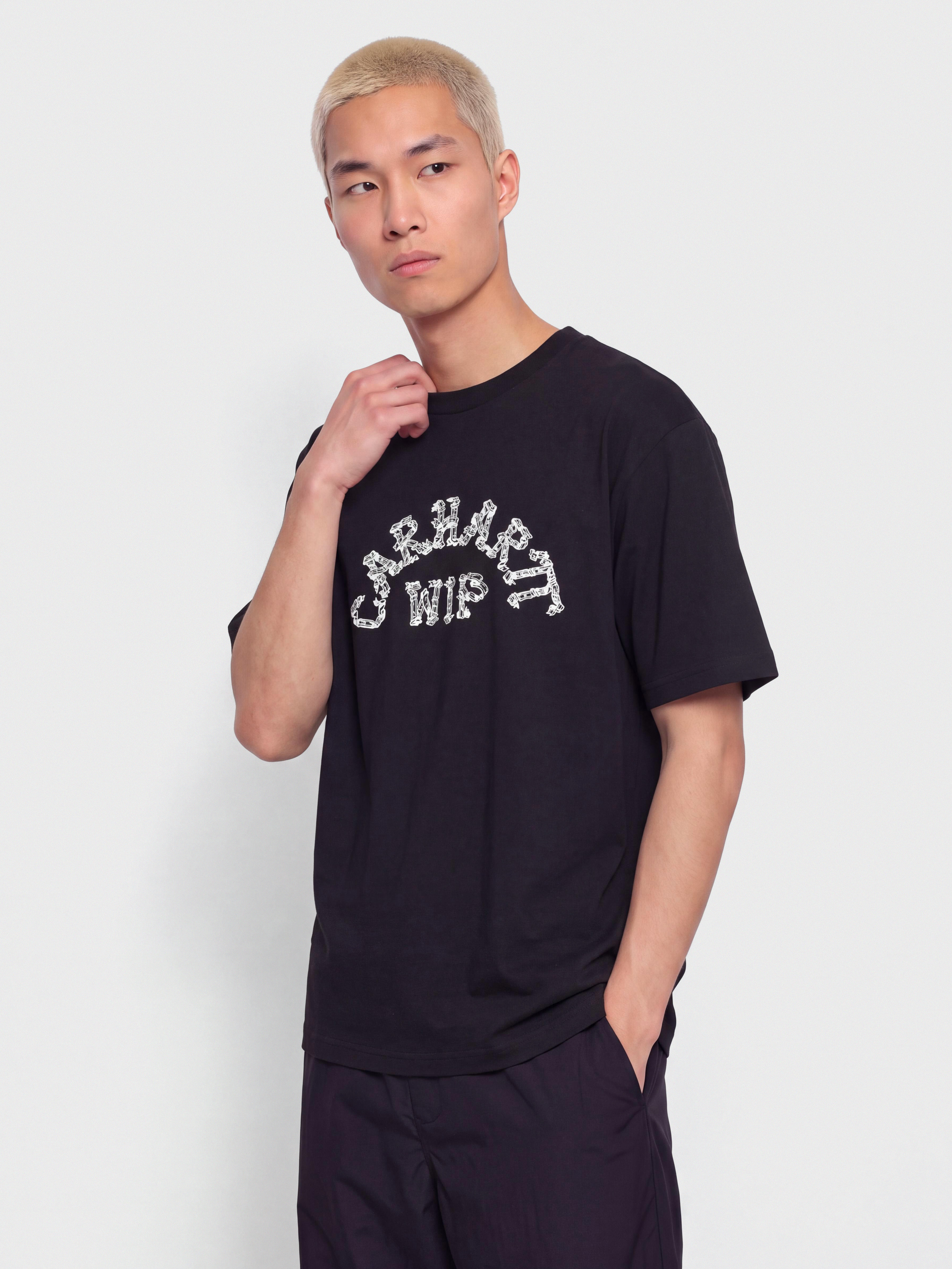 Tričko Carhartt WIP Ribbon Script (black)
