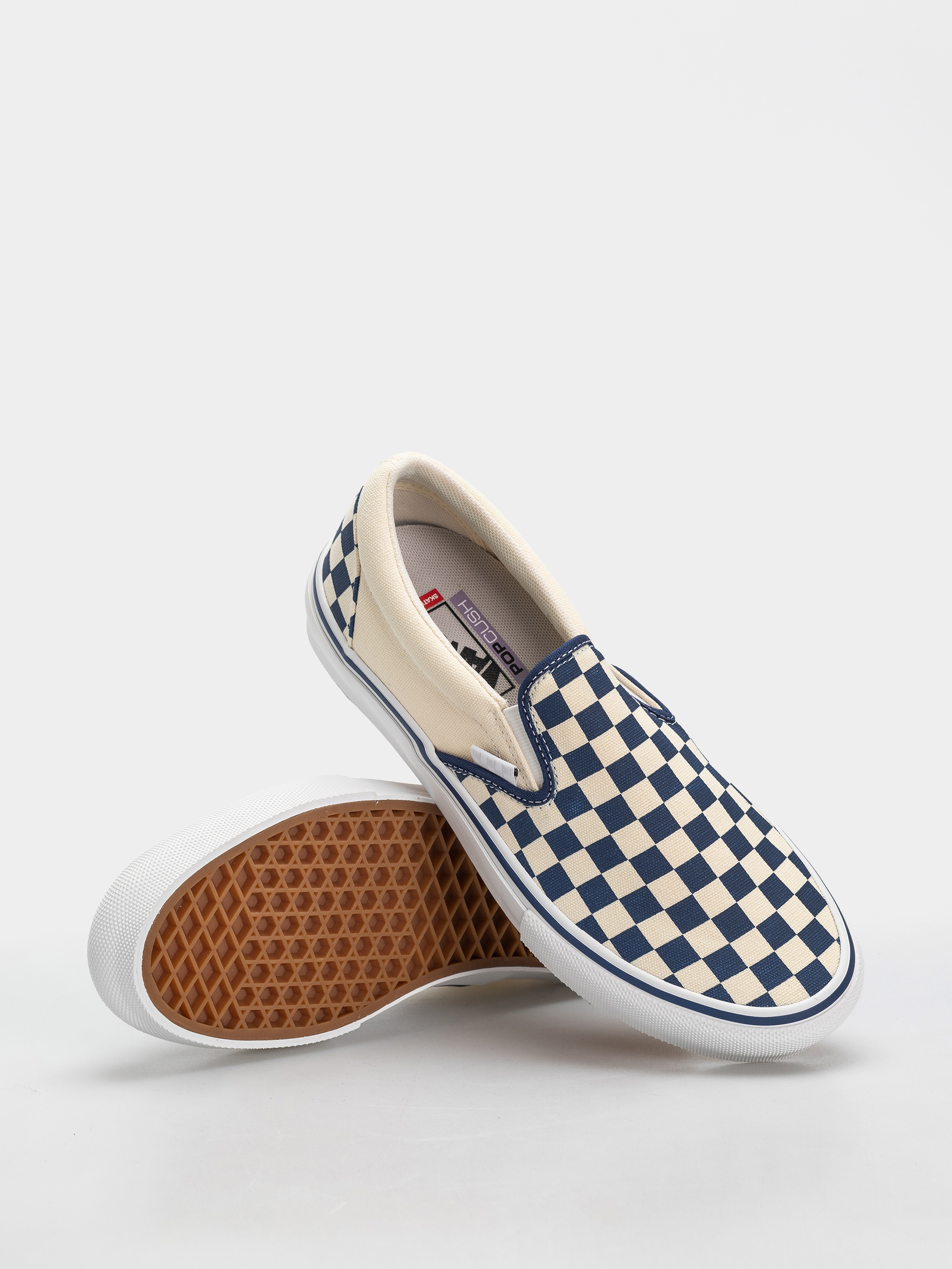Boty Vans Skate Slip On (blue checkerboard)