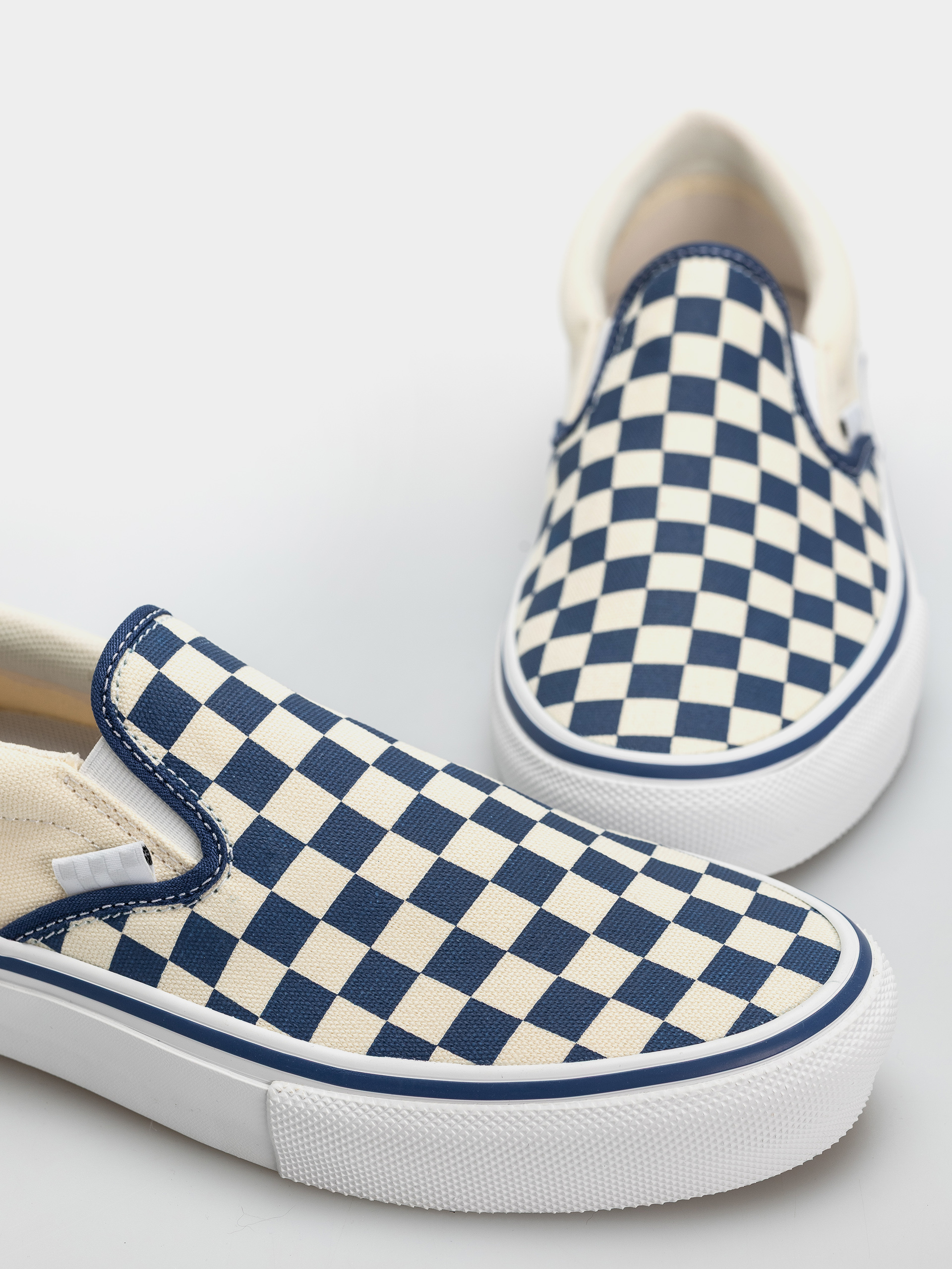 Boty Vans Skate Slip On (blue checkerboard)