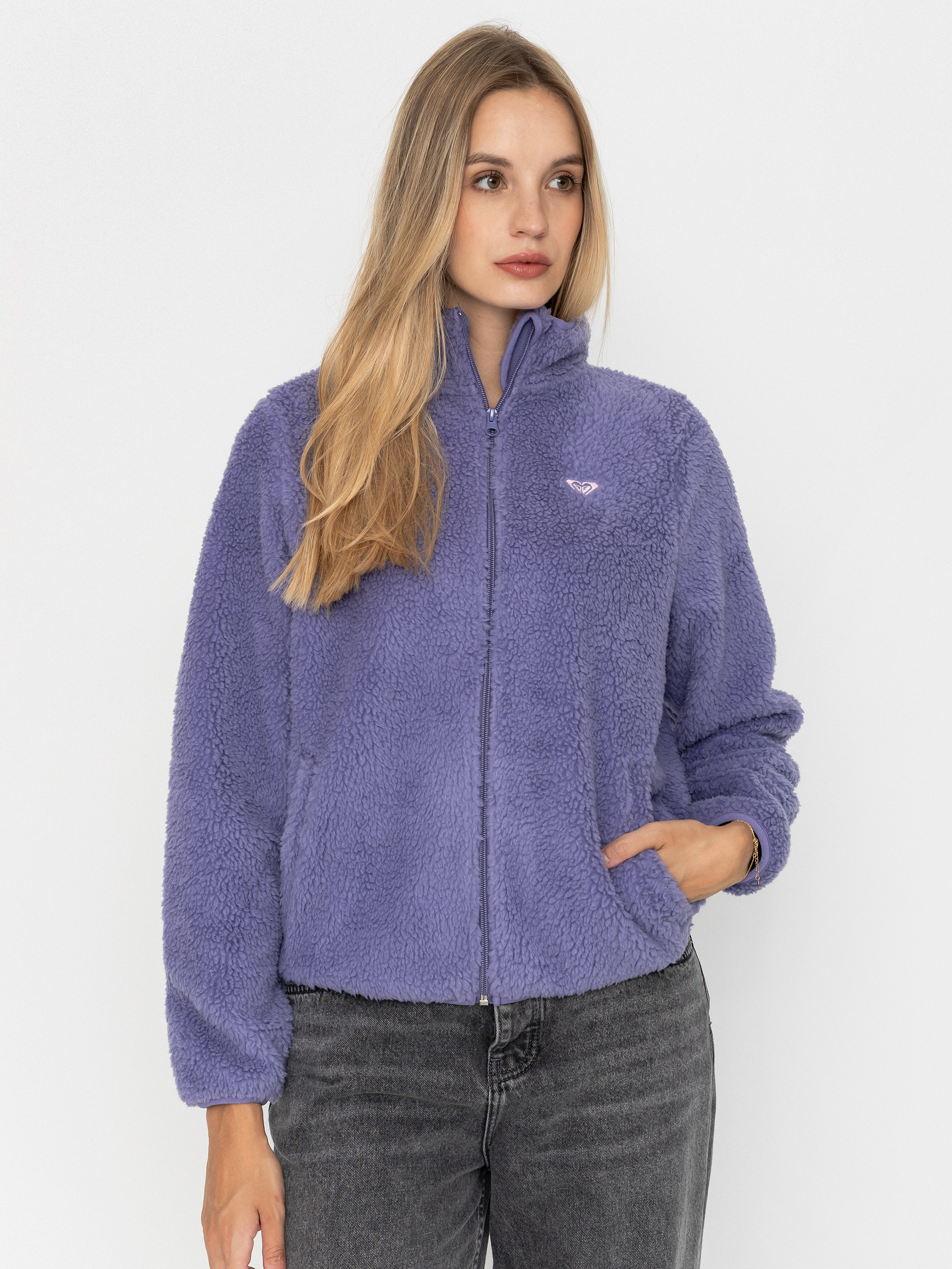 Fleecová mikina Roxy Waves Of Warmth Zippered Wmn