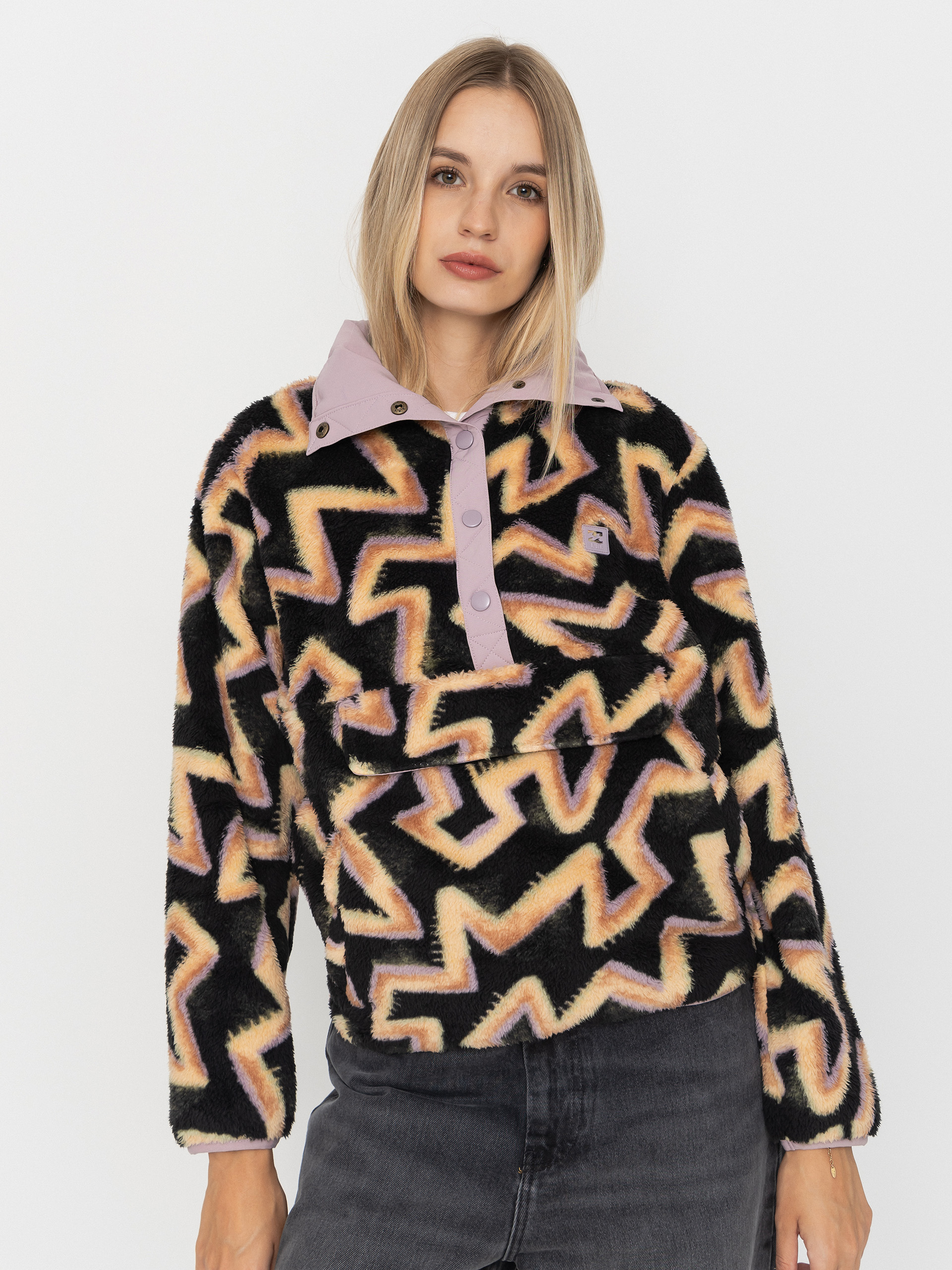 Fleecová mikina Billabong Switchback Pullover Wmn (black sands)