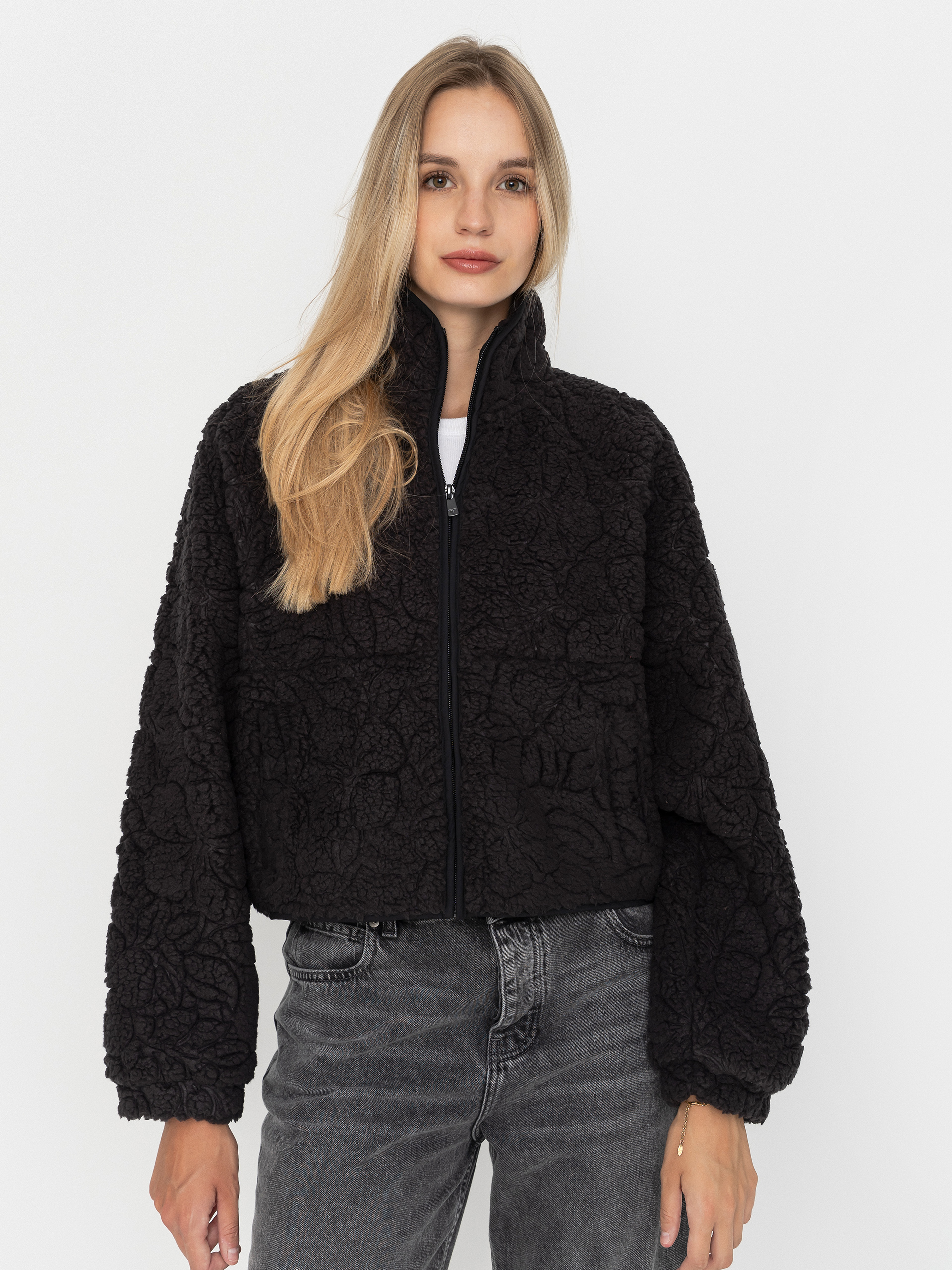 Fleecovu00e1 mikina Roxy Blurry Cloud Wmn (anthracite outline mo)