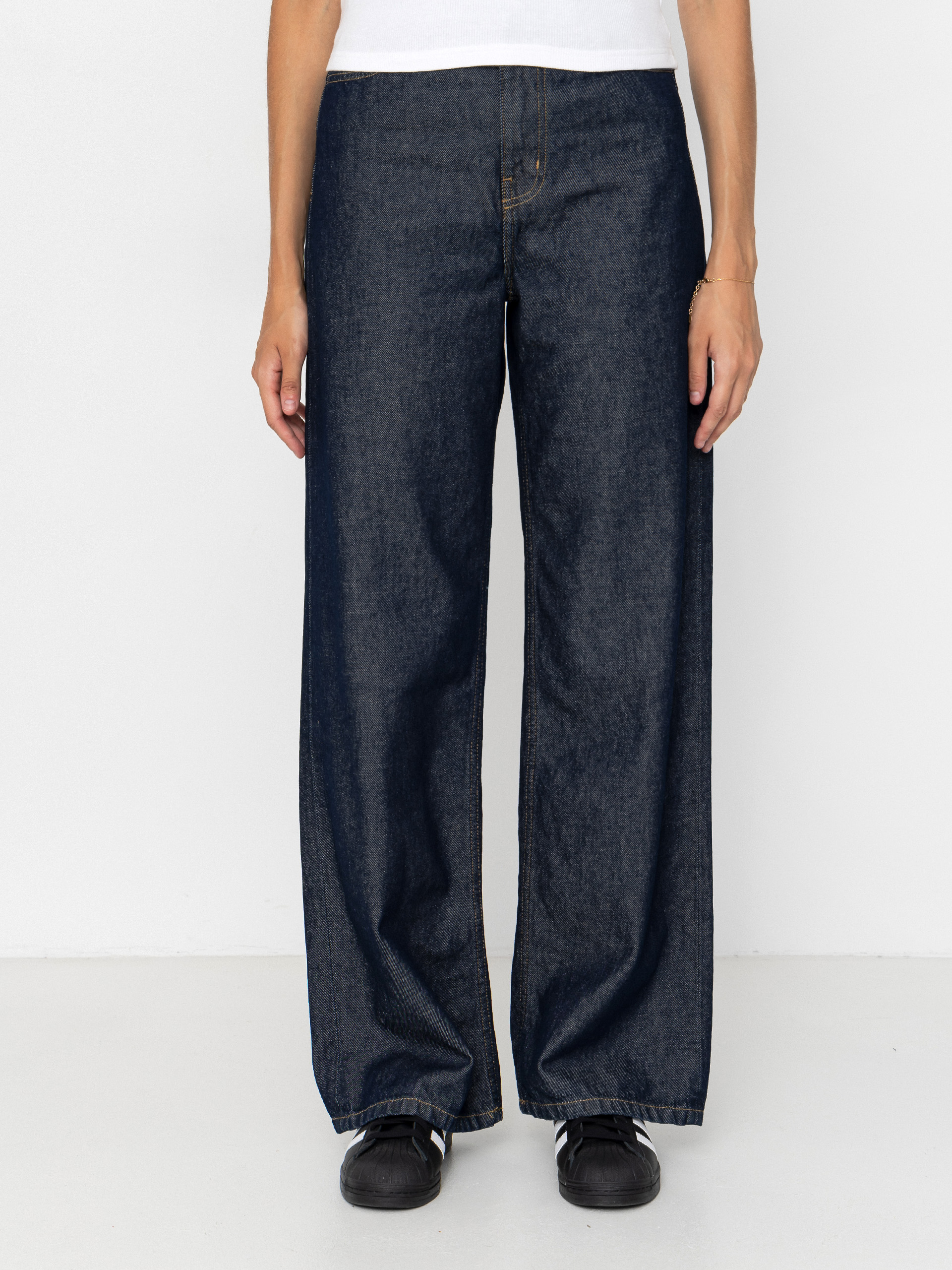 Kalhoty Carhartt WIP Jane Wmn (blue/rinsed)