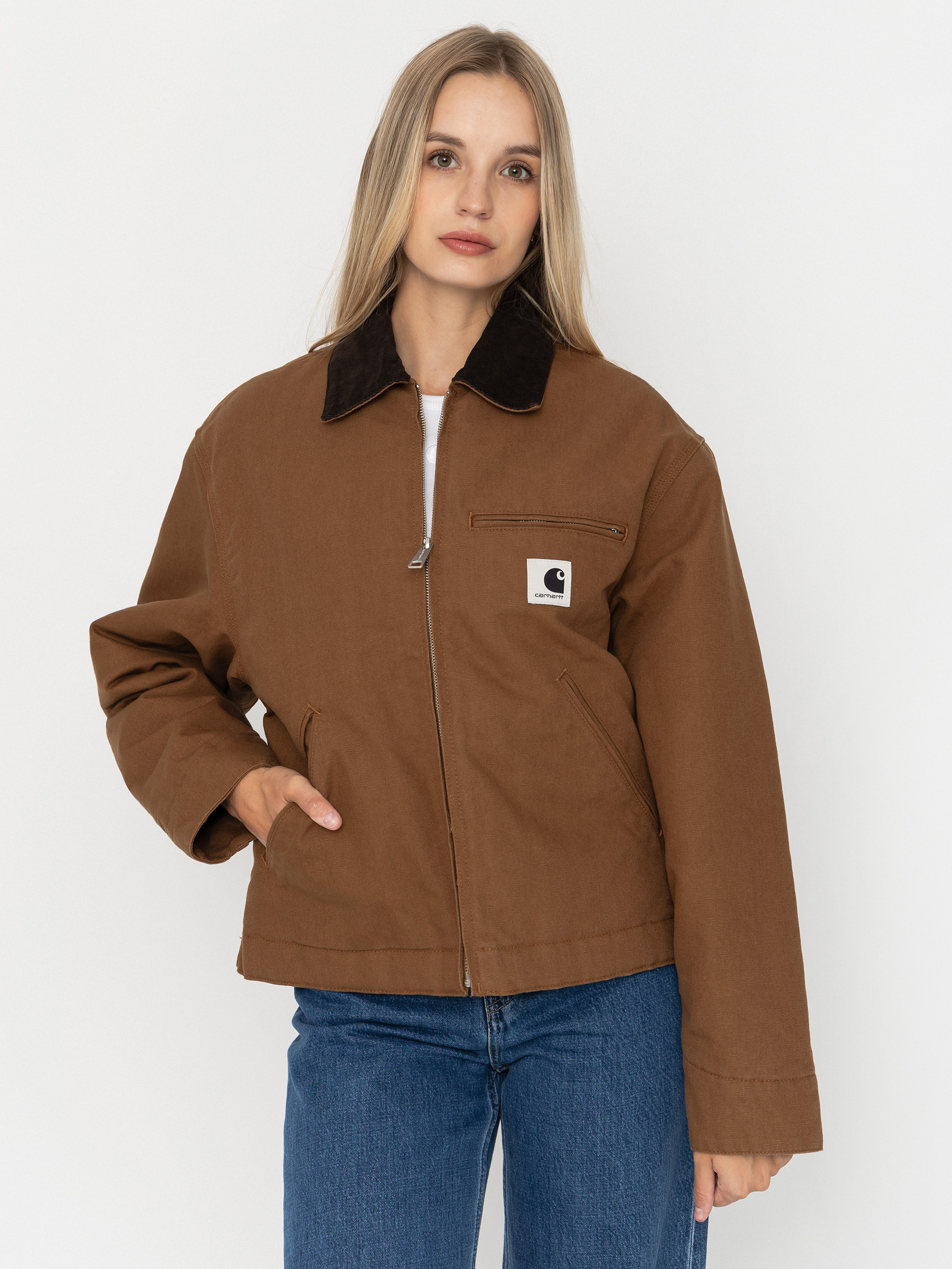 Bunda Carhartt WIP OG Detroit Wmn (wip h brown/tobacco/rinsed)