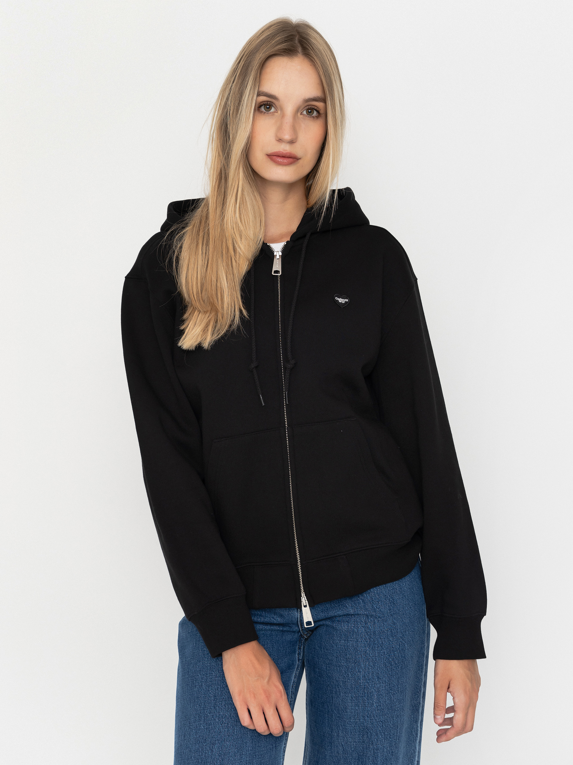 Mikina s kapucí Carhartt WIP Small Heart Patch ZHD Wmn