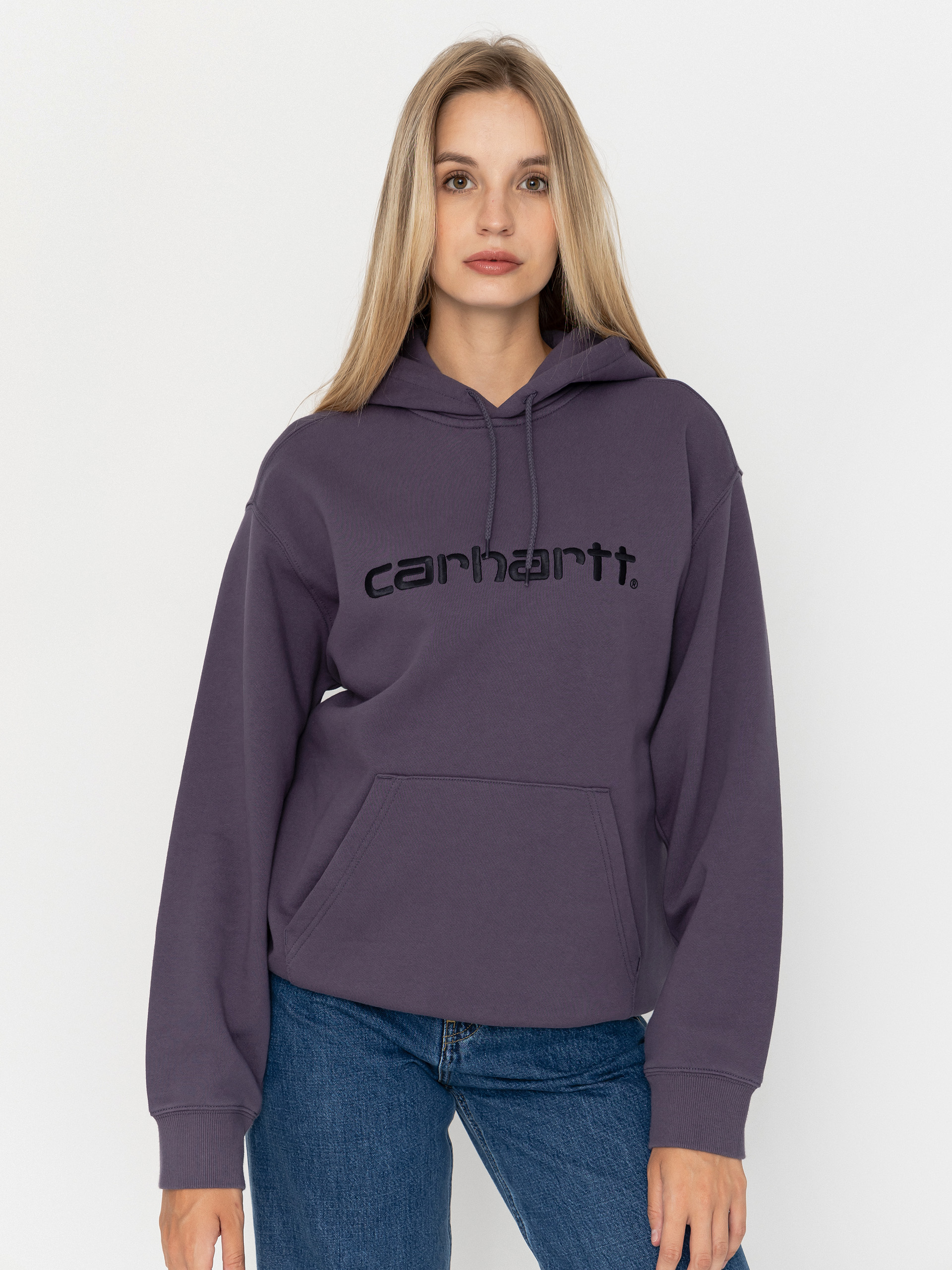 Mikina s kapucu00ed Carhartt WIP Carhartt HD Wmn (shady purple/dark navy)